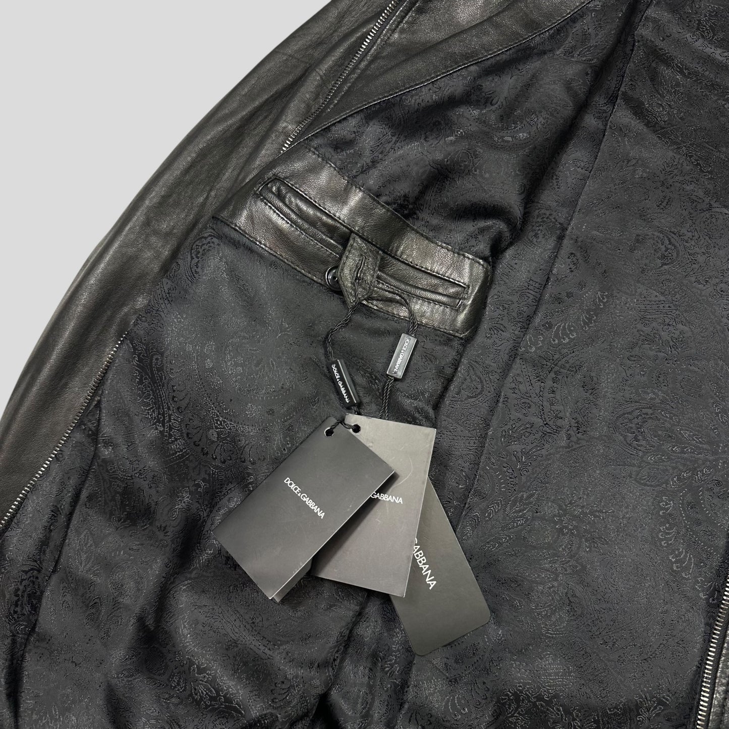 Dolce & Gabanna 00’s Lambskin Premium Leather Bomber Jacket - IT58 (XL)