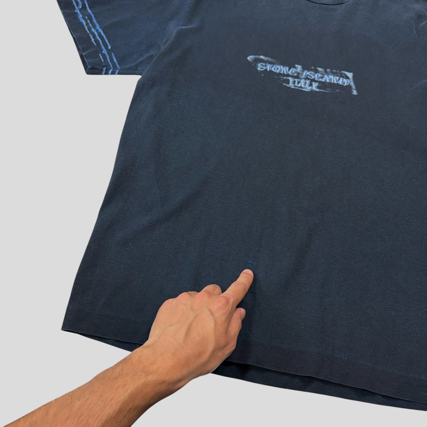 Stone Island SS03 Sublimation Acid Print Marina Logo T-shirt - XL (L)