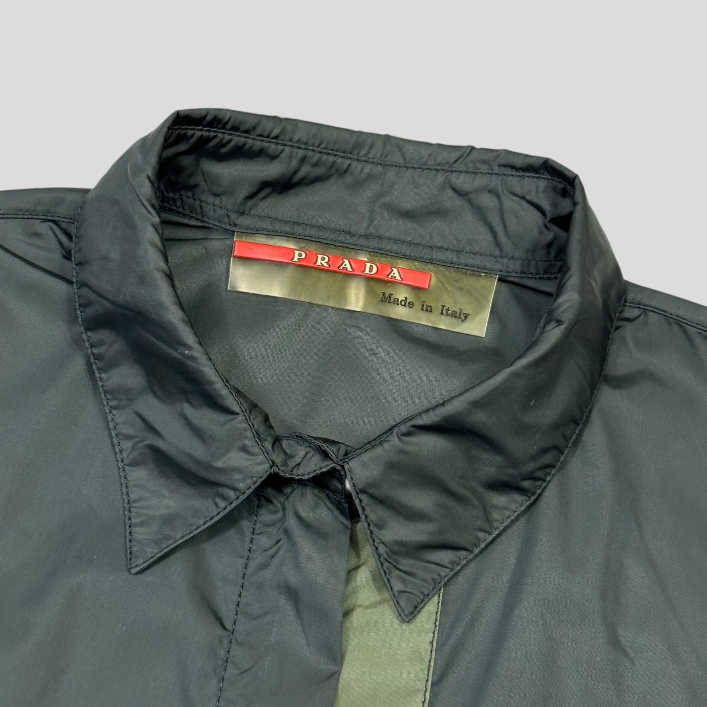 Prada Sport 1999 Nylon Panelled Zip-up Shirt - S/M