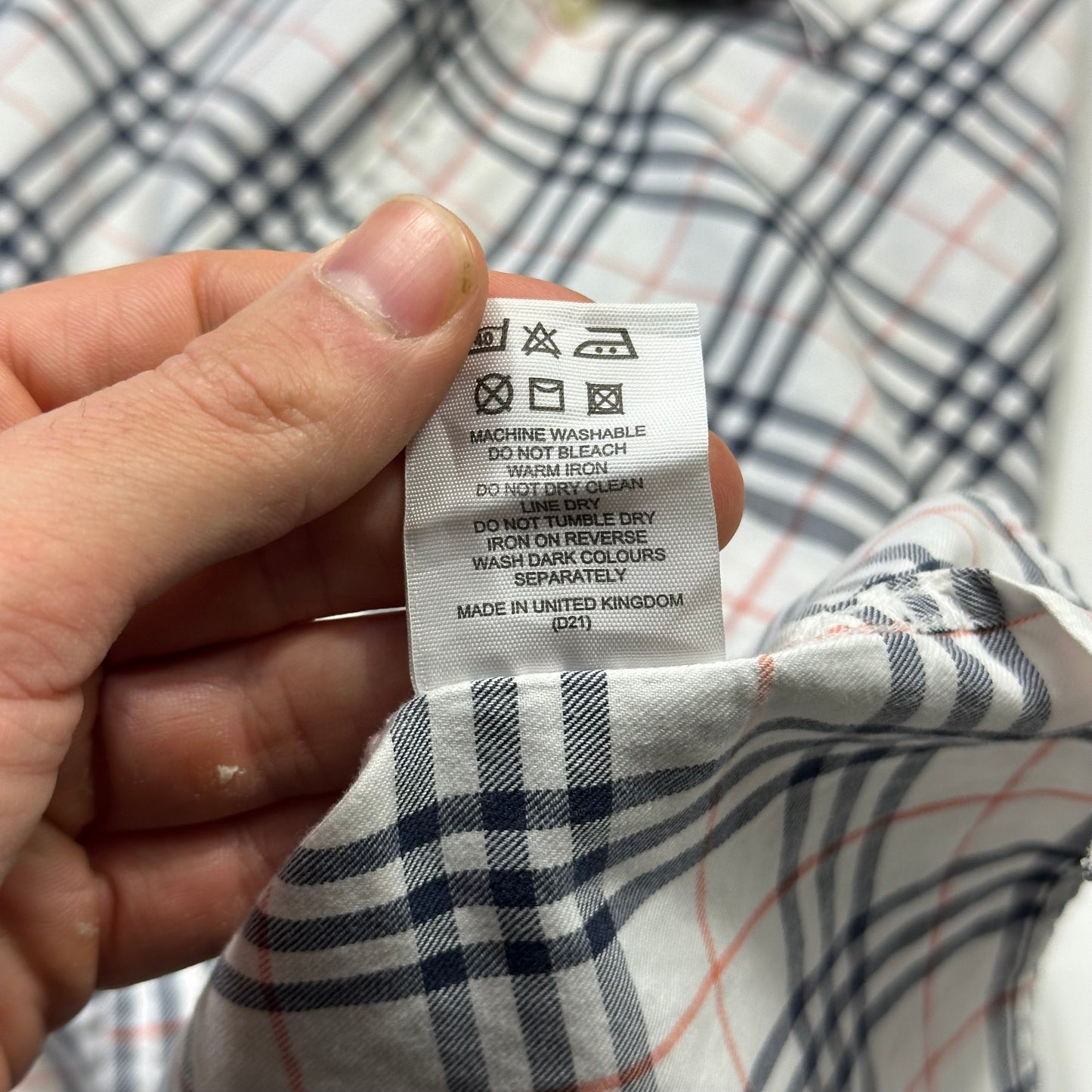 Burberry Made in UK Grey Nova Check Shirt - S