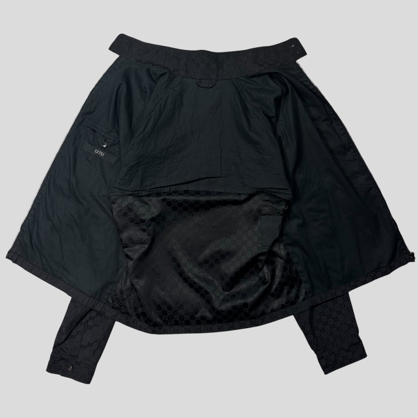 Gucci by Tom Ford 00’s Nylon Monogram GG Logo Black Jacket - IT54 (L/XL)