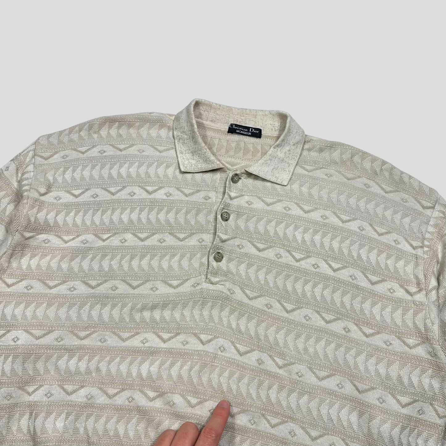 Christian Dior Monsieur 80’s 3D Textured Aztec Knit - L