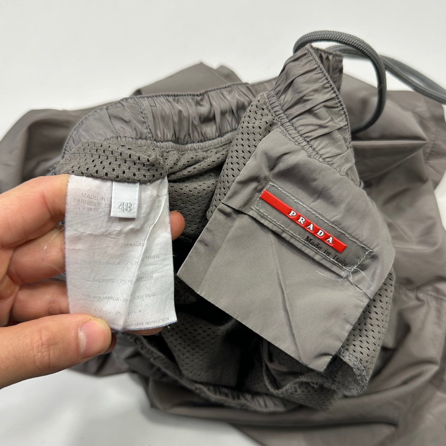 Prada Sport 00’s Grey Nylon Shimmer Swim Shorts - IT48 (M)