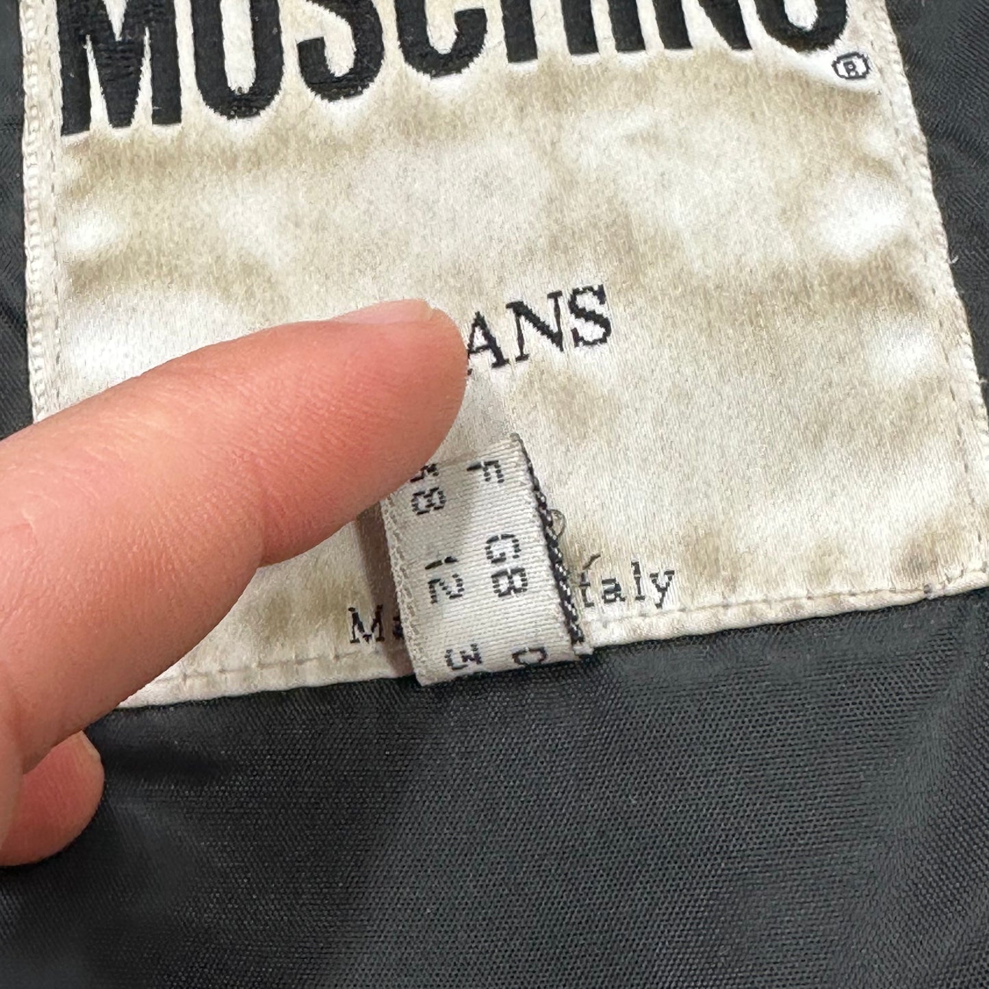 Moschino Jeans 90’s Typewriter Goose Down Puffer Jacket - L/XL