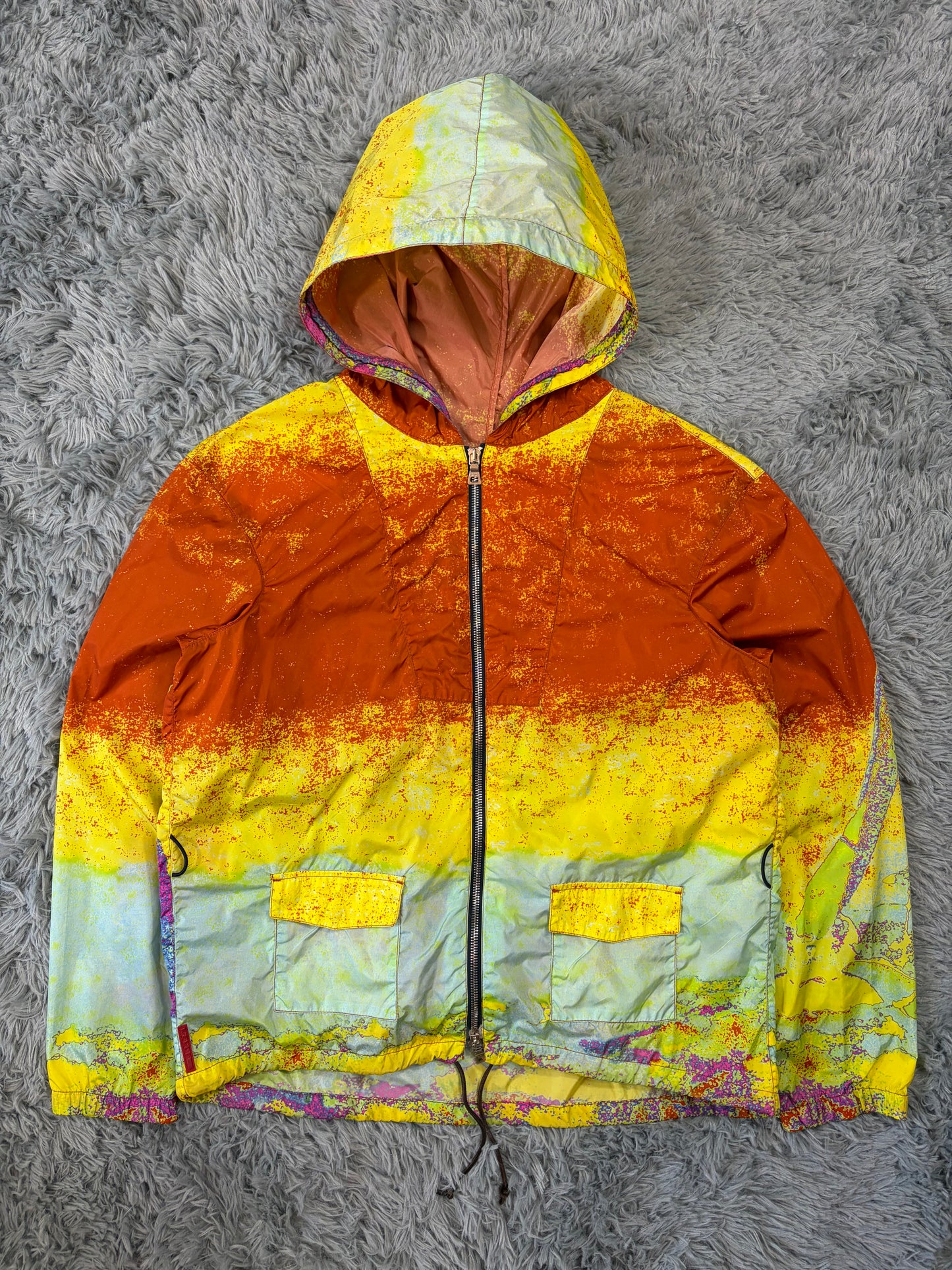 Prada Sport 00’s Thermal Sailing Heatmap Nylon Bag Jacket - S/M