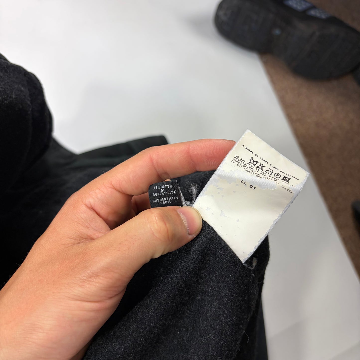 Versace VJC 00’s Moleskin Cotton Asymmetric Stud Pocket Jacket - M