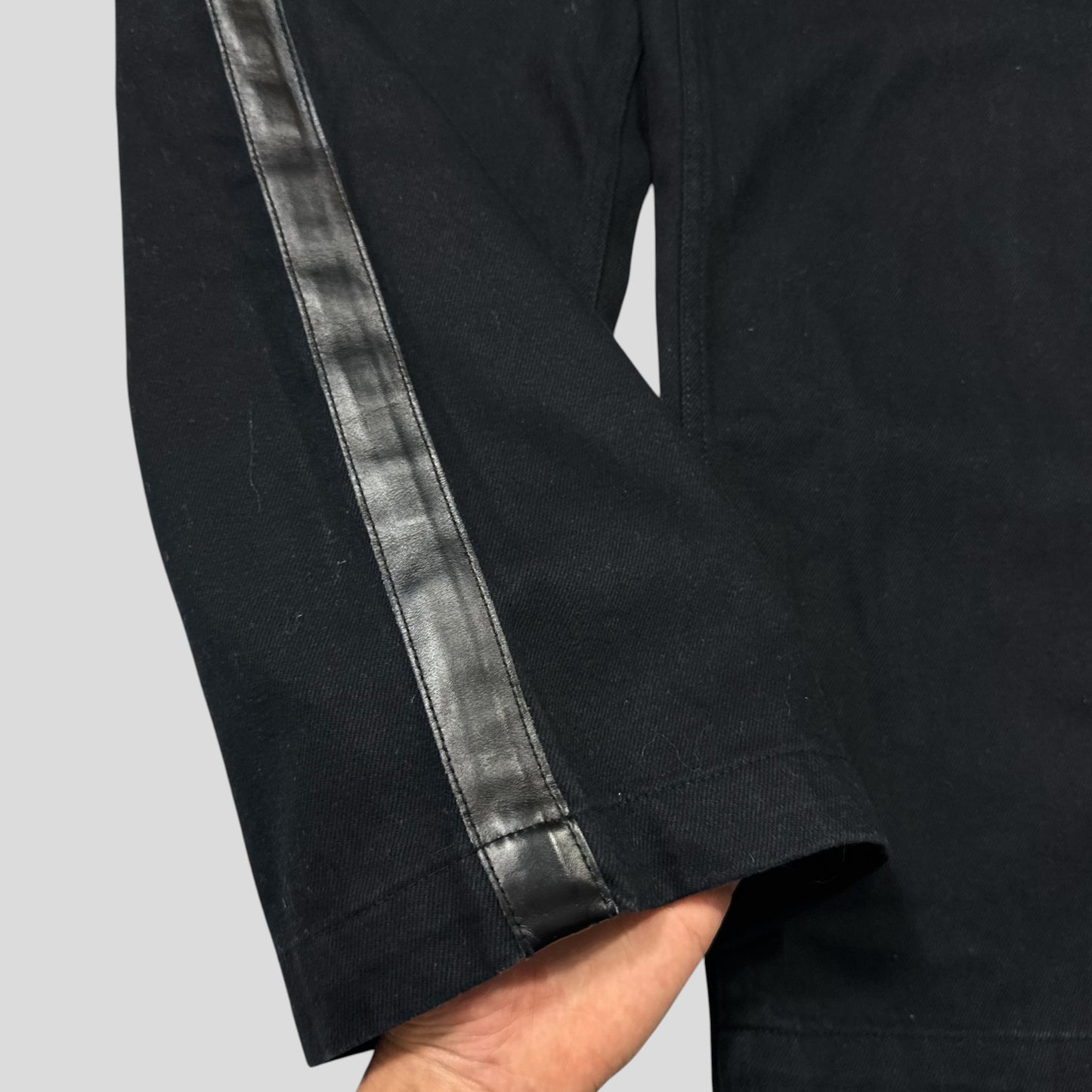 Comme Des Garçons Homme 2007 Leather Stripe Detail Jeans - S/M