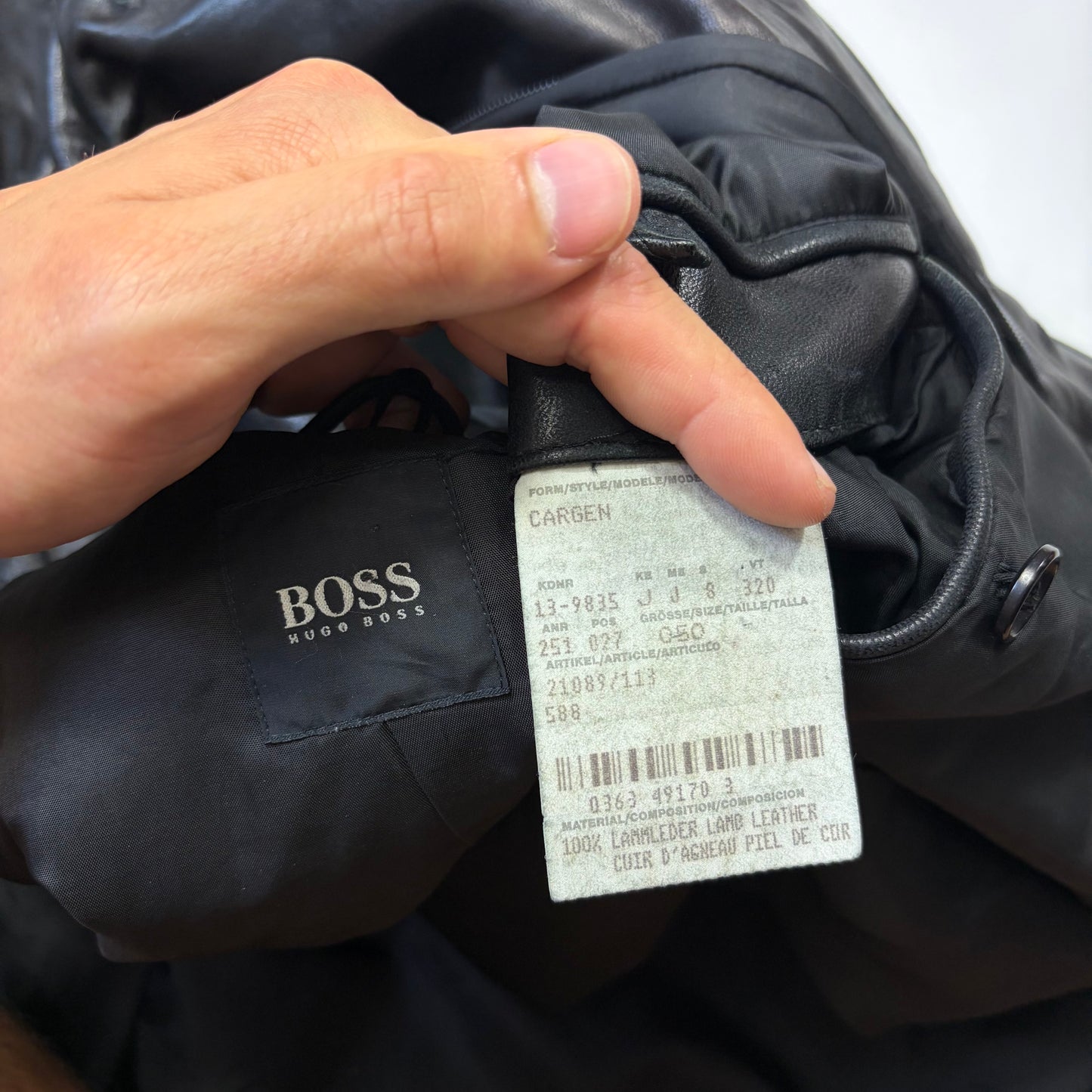 Hugo Boss 90’s Modular 2 in 1 Lambskin Leather Trench Coat - XL