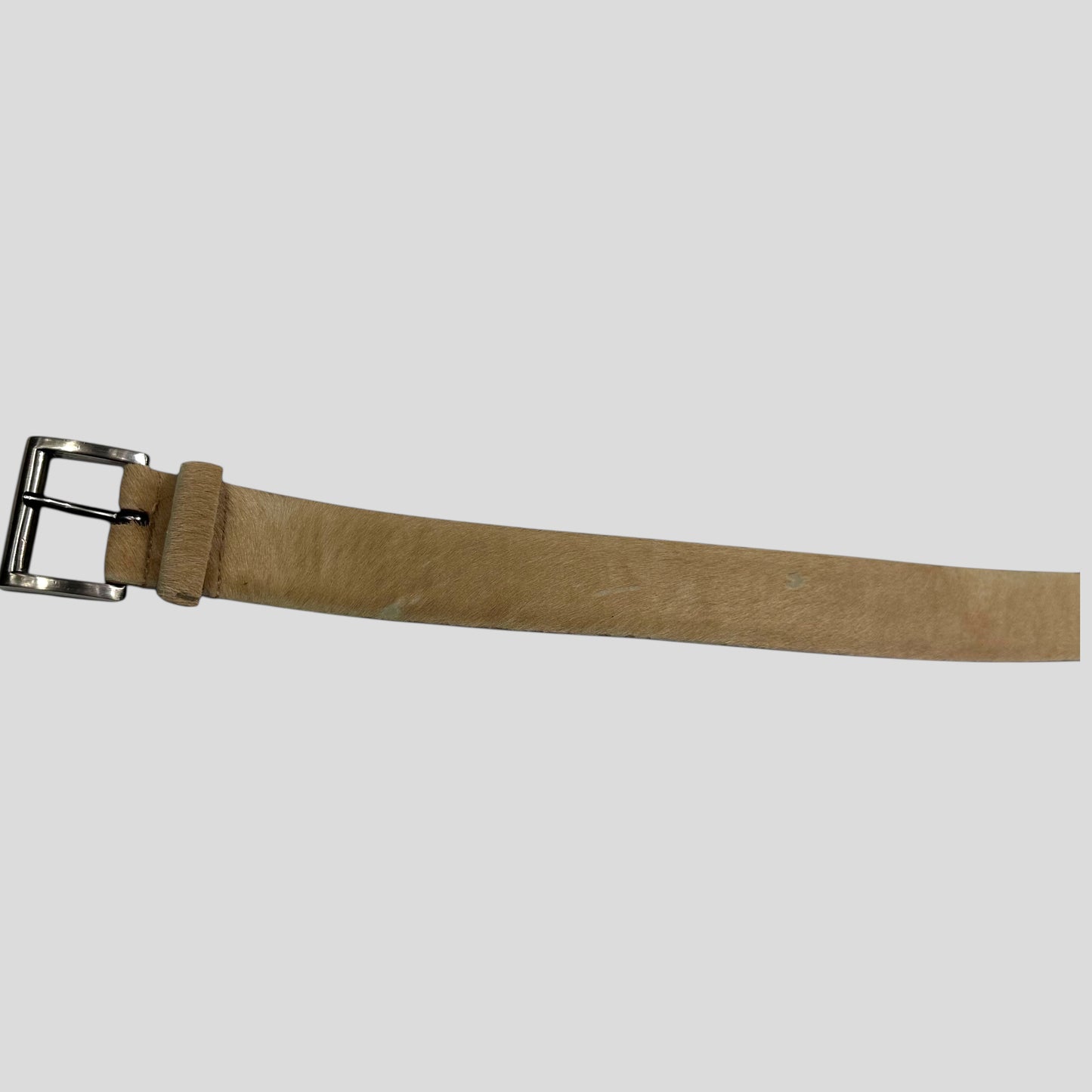 Prada 2000’s Ponyhair Fur Leather Belt