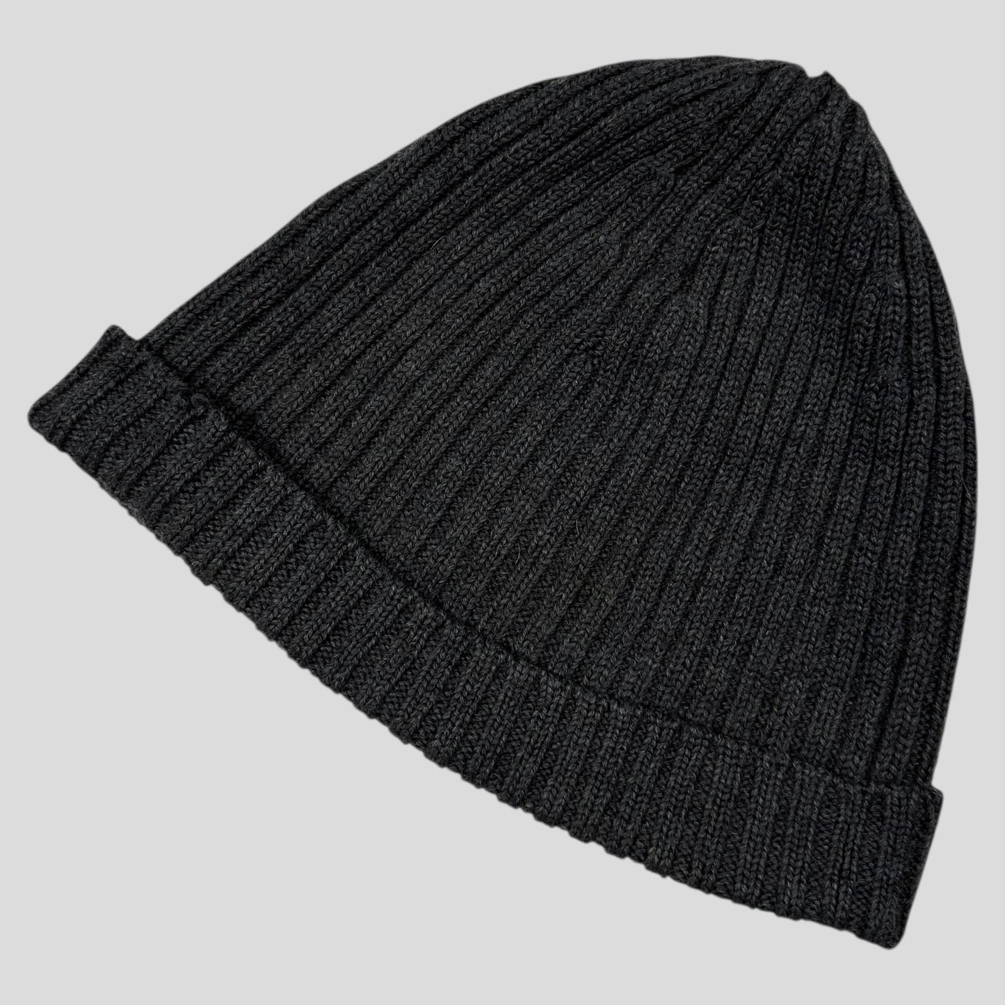 Prada Sport 2007 Carbon Logo Grey Wool Beanie - OS