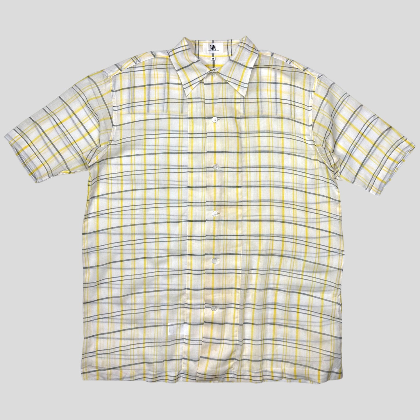 Issey Miyake IM Studios 00’s Plaid Check Sheer Cotton Cuban Shirt - M/L