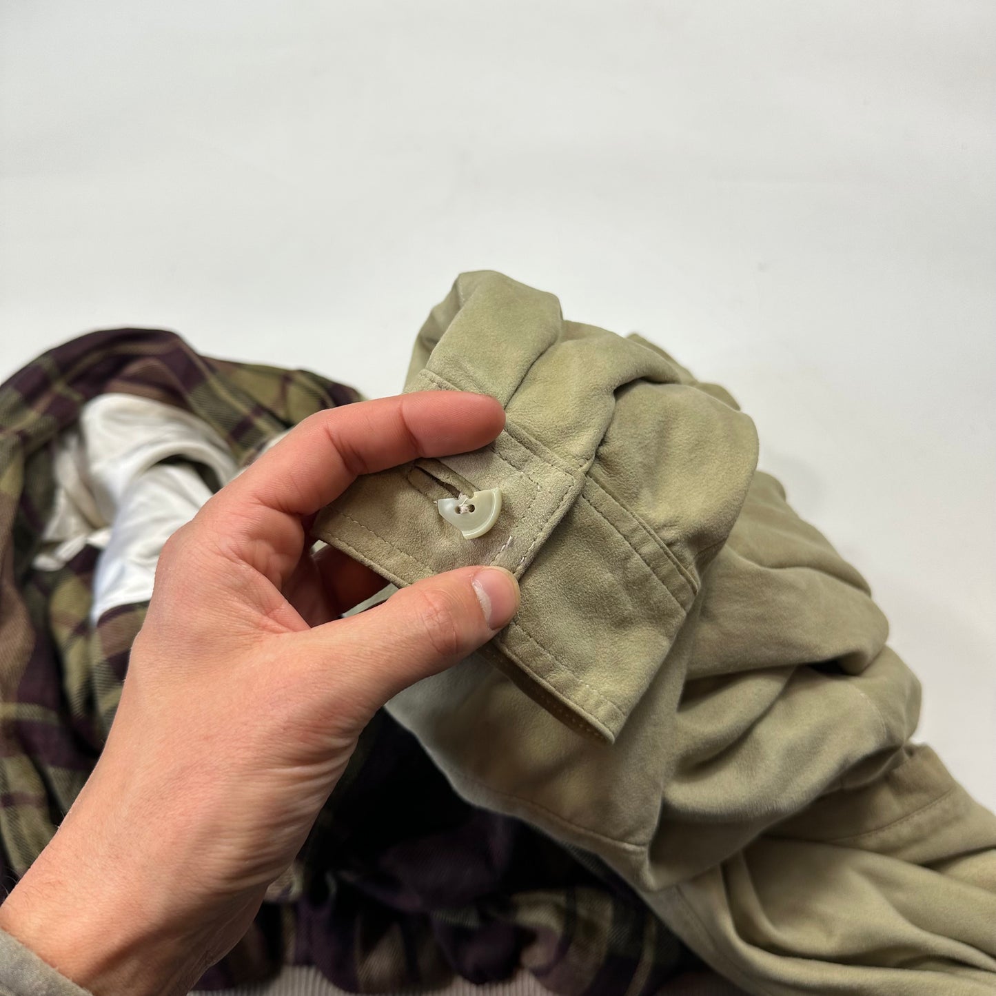 Gucci 1970’s Suede Leather Flannel Lined Flight Jacket - L