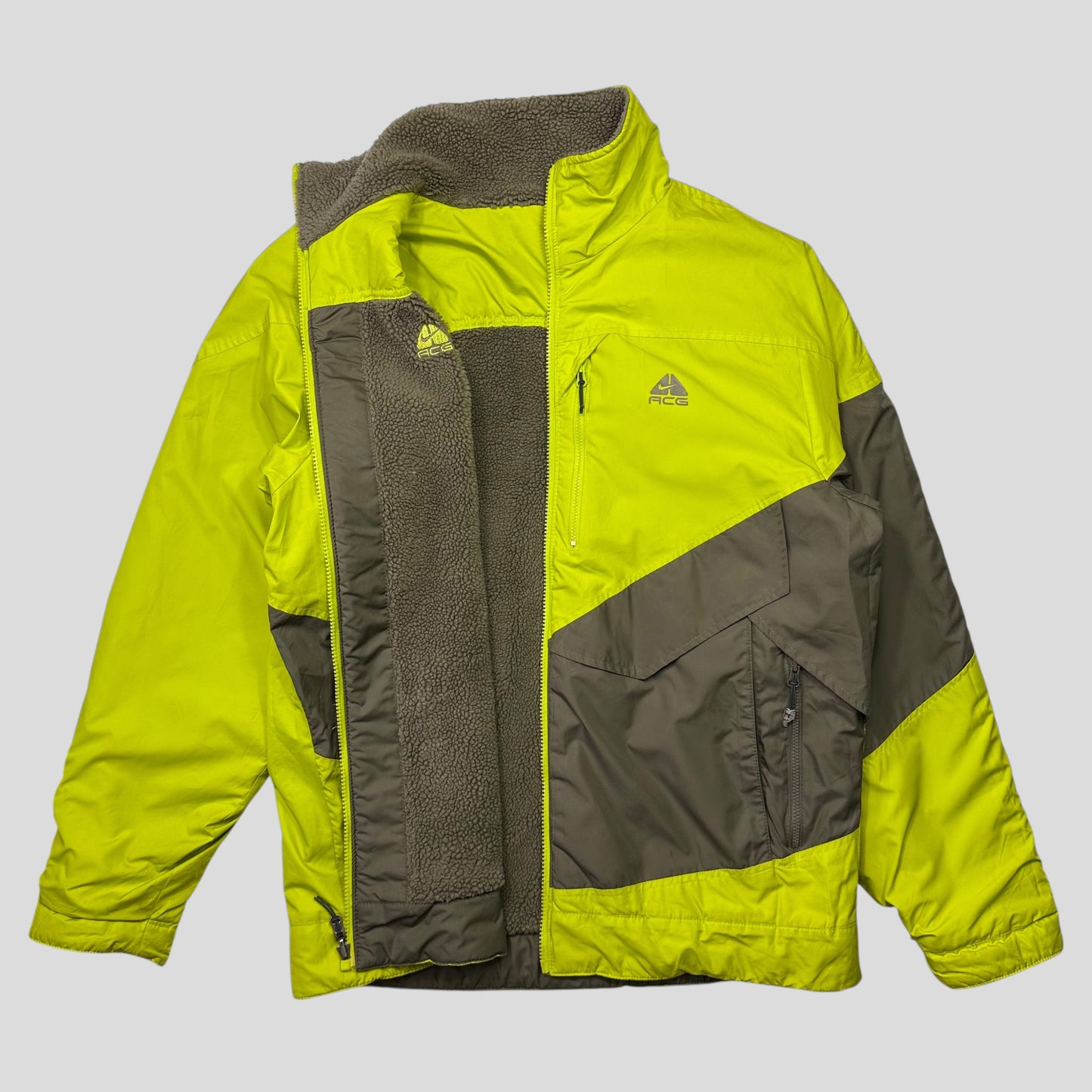 Nike ACG FW07 Reversible Nylon Panelled Fleece - M/L