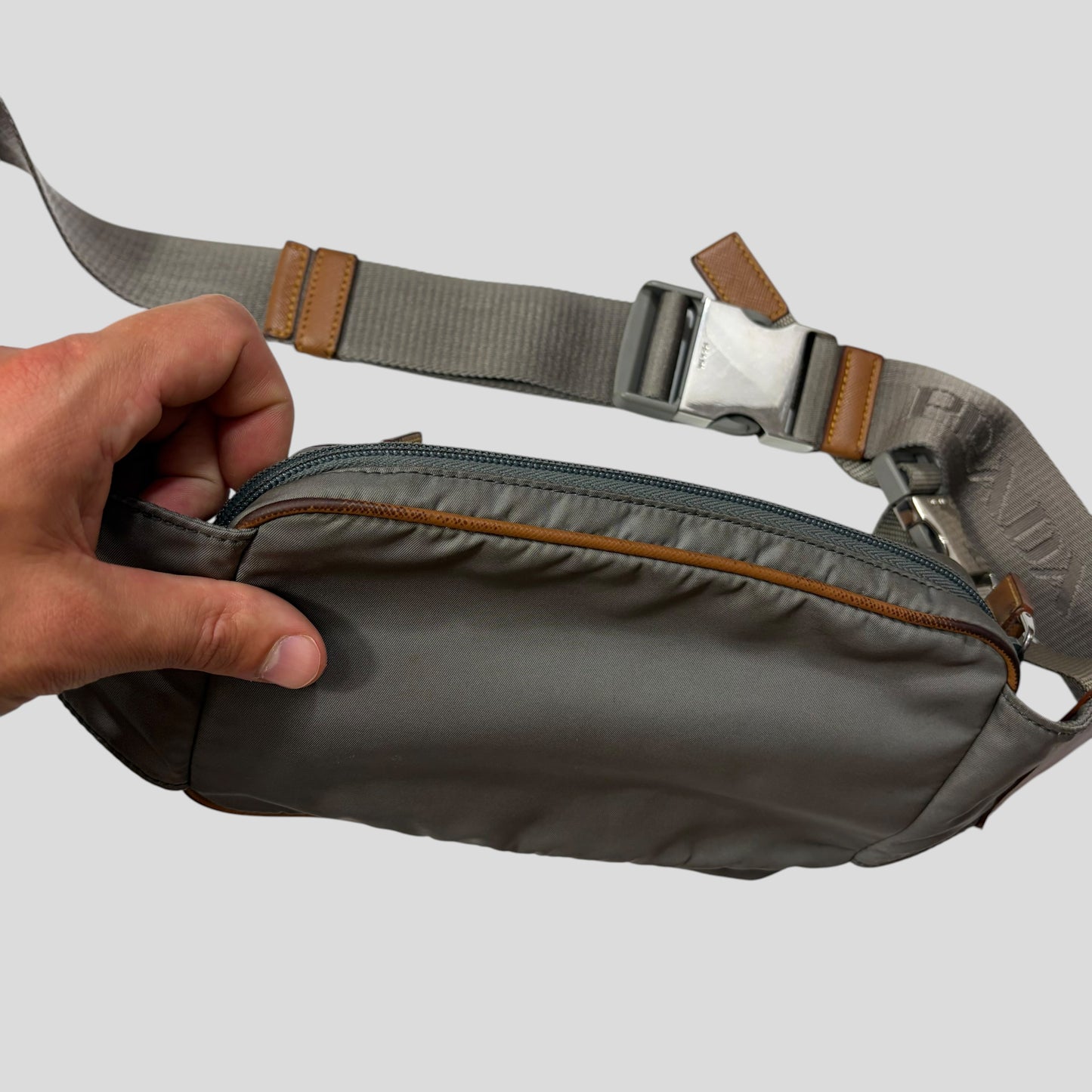 Prada 2018 Tessuto Montagna Nylon + Leather Utility Belt Bag