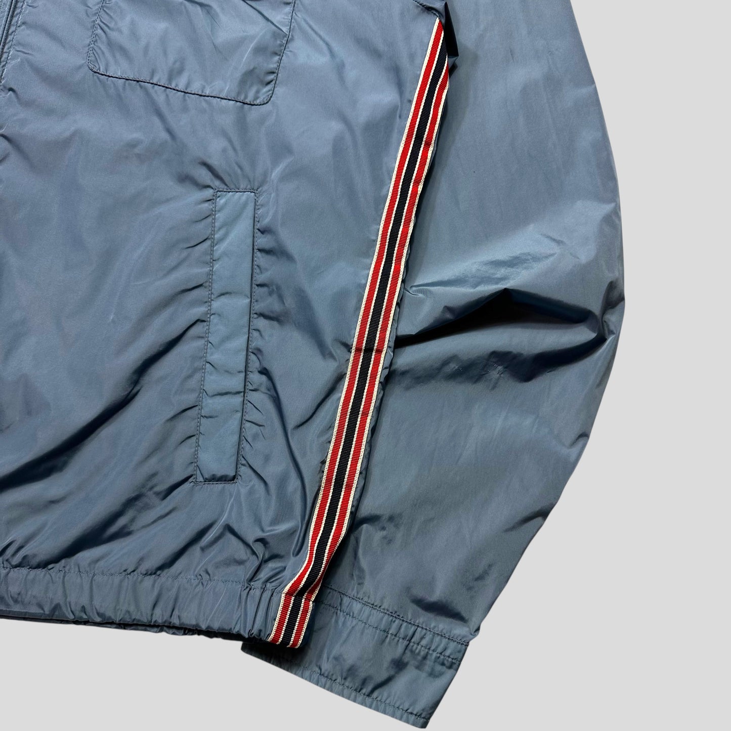 Gucci 2012 Baby Blue Stripe Seam Nylon Shimmer Jacket - IT52 (L)