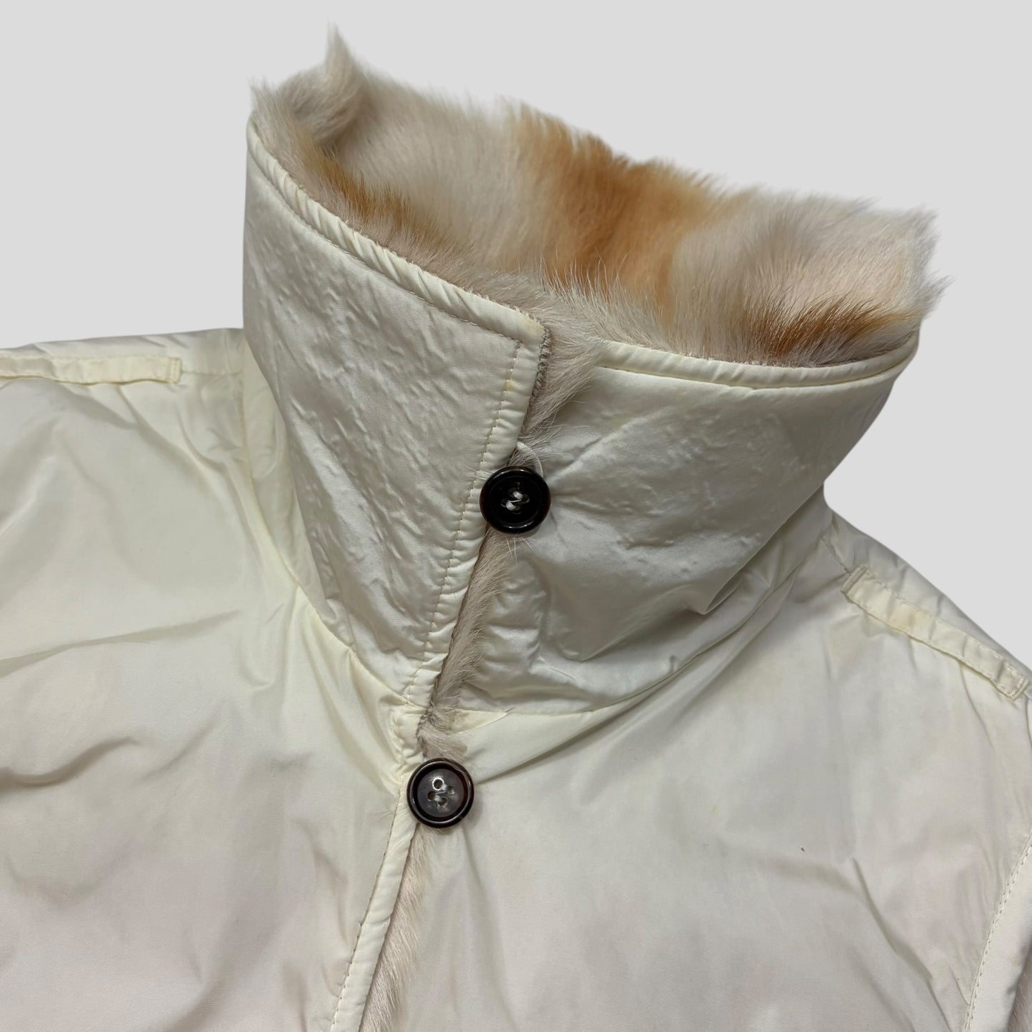 Prada Sport AW04 Goat Fur Nylon Gilet Jacket