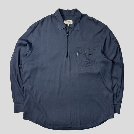 Armani Jeans 90’s 1/4 Zip Lyocell Technical Shirt - XL