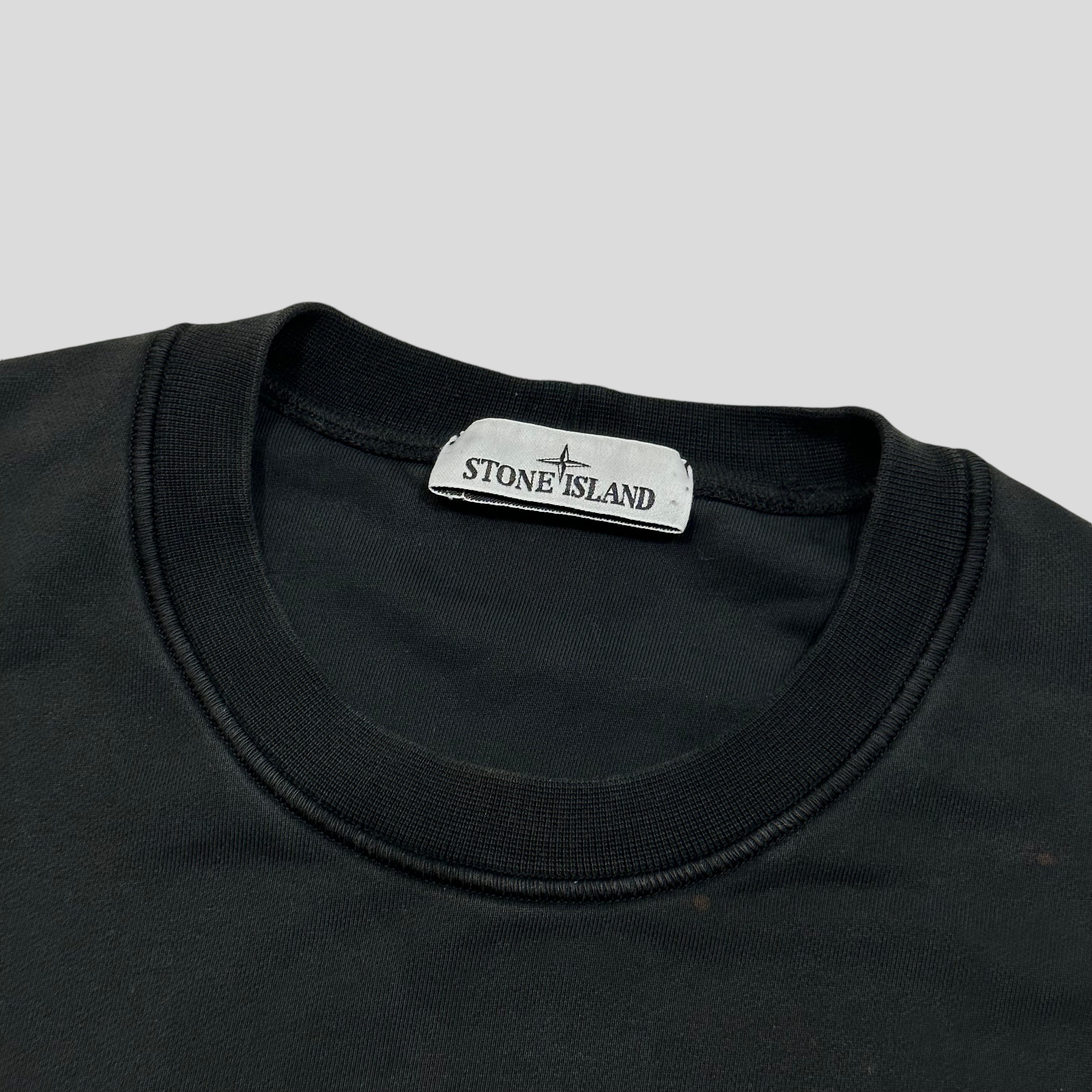 Stone island black crew neck online