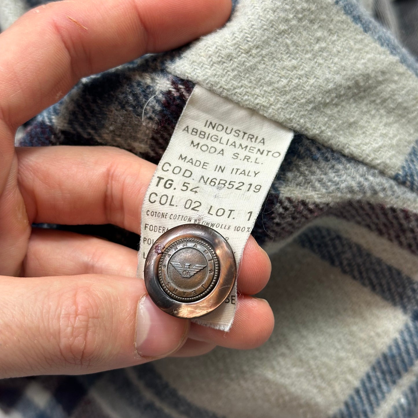 Armani Jeans 1991 Blanket Lined Heavy Cotton Work Jacket - L/XL