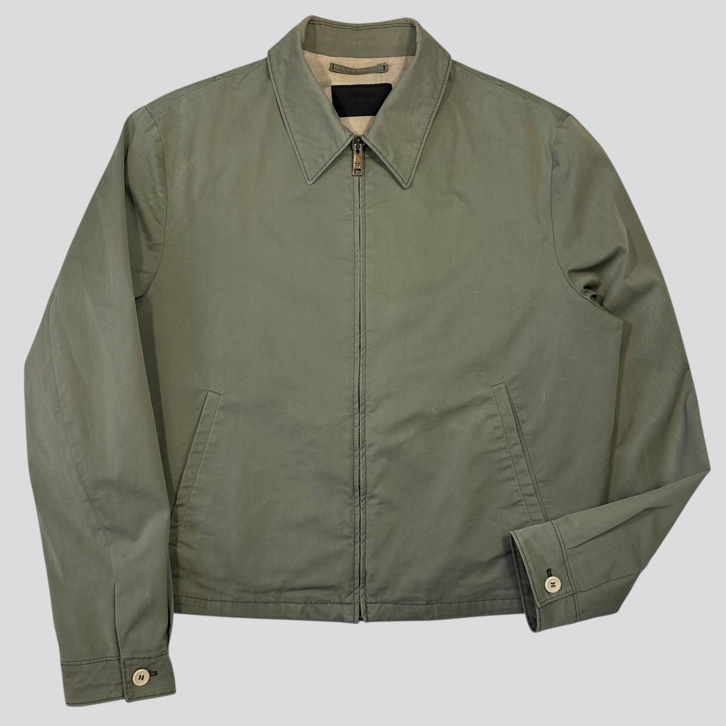 Prada Milano 2015 Pale Green Boxy Work Jacket - IT50