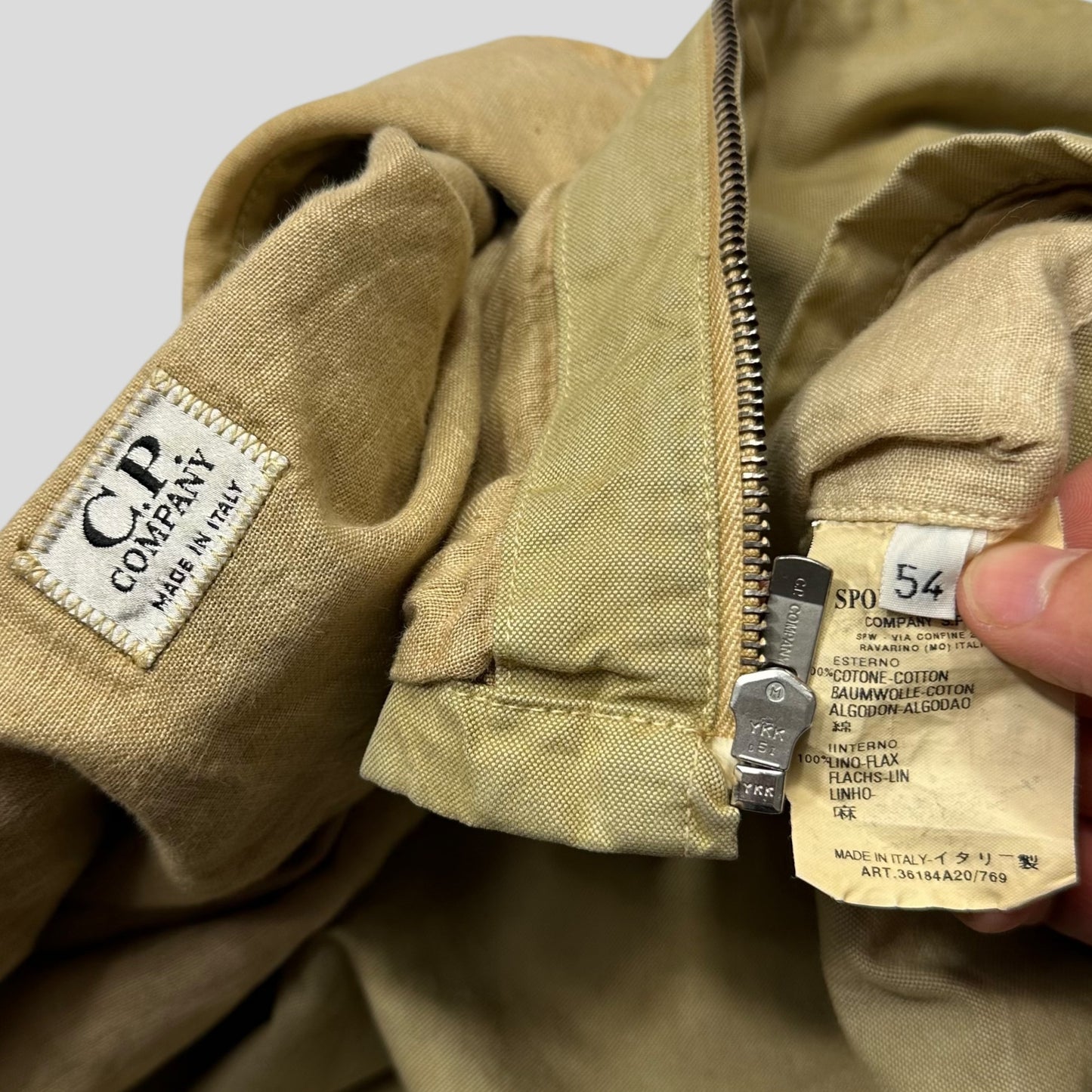 CP Company 2002 Flax Cotton Yellow Boxy Work Jacket - IT54 (L)