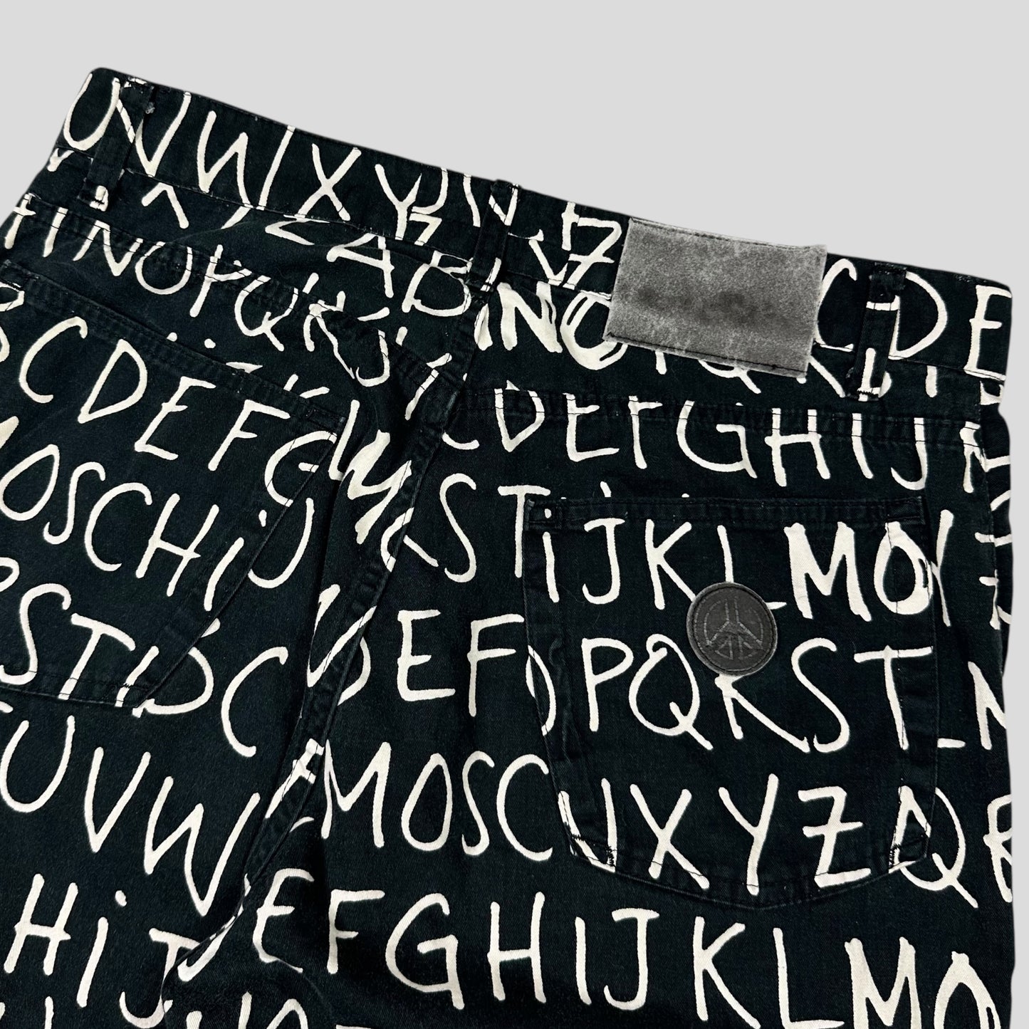 Moschino Jeans 00’s ABC Alphabet Black Jeans - 31
