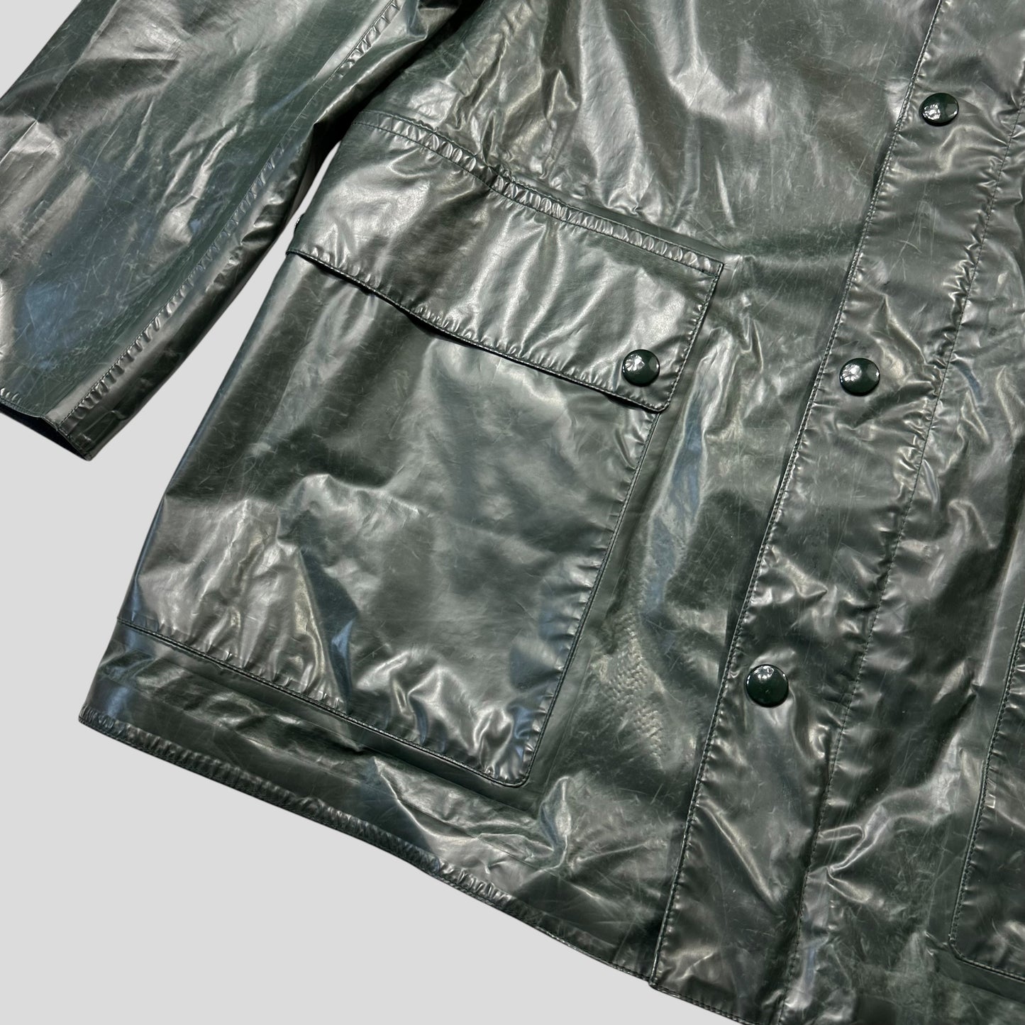 Prada Milano 2015 Taped Seam Toffee Wrapper Technical Jacket - IT50