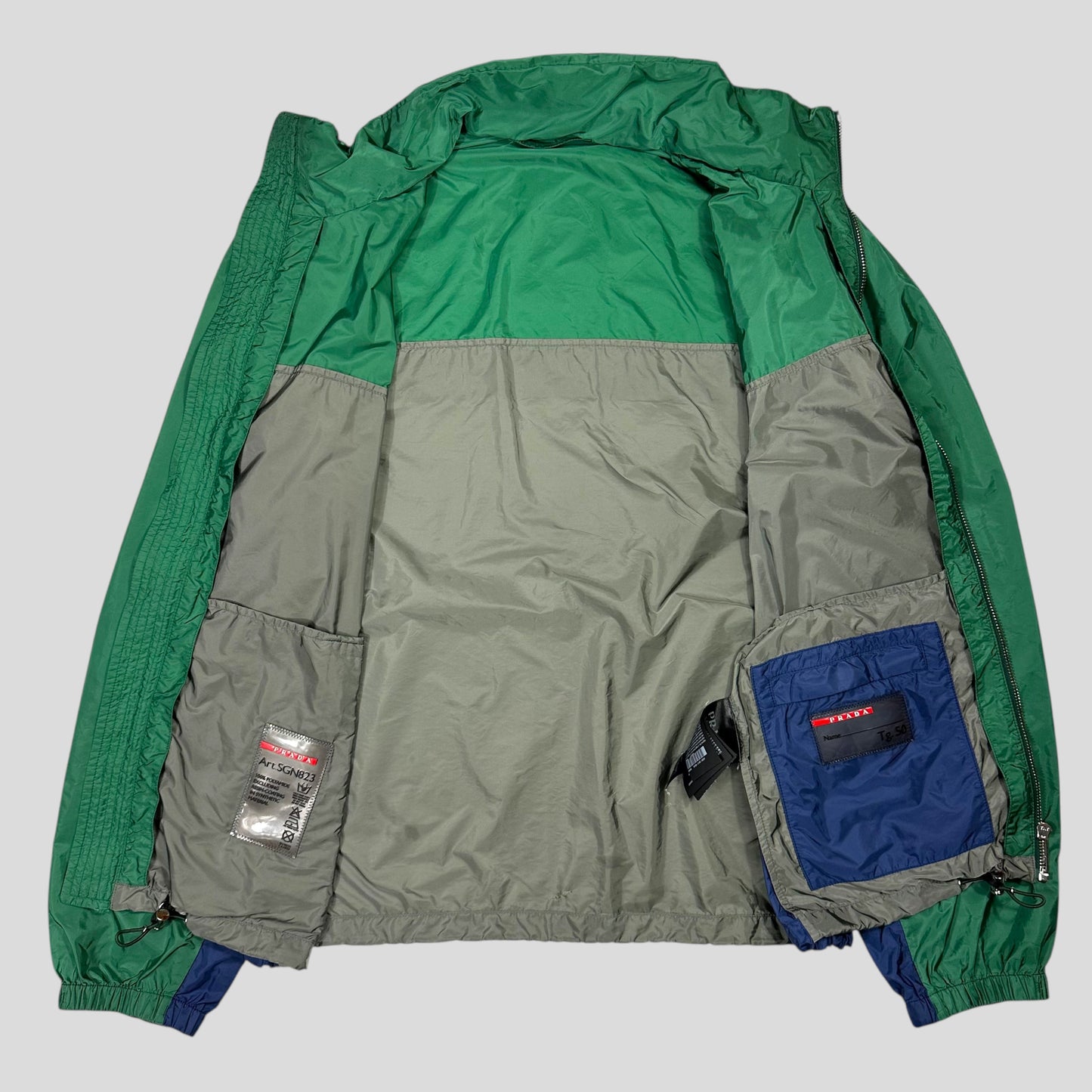 Prada 2017 Red Tab Tri-colour Nylon Windbreaker Jacket - IT50 (L)