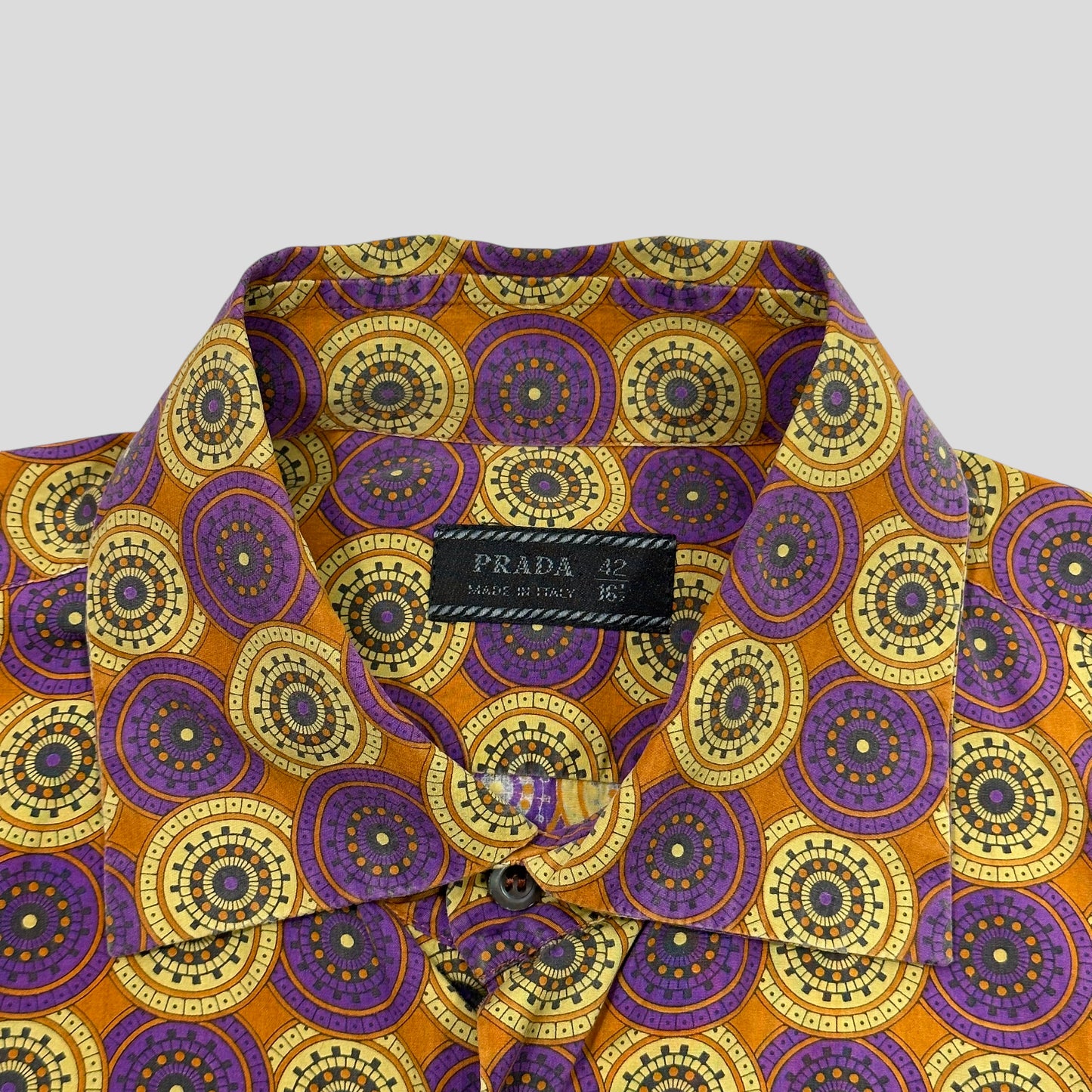 Prada 00’s Geometric Mandala Print Shirt - M/L