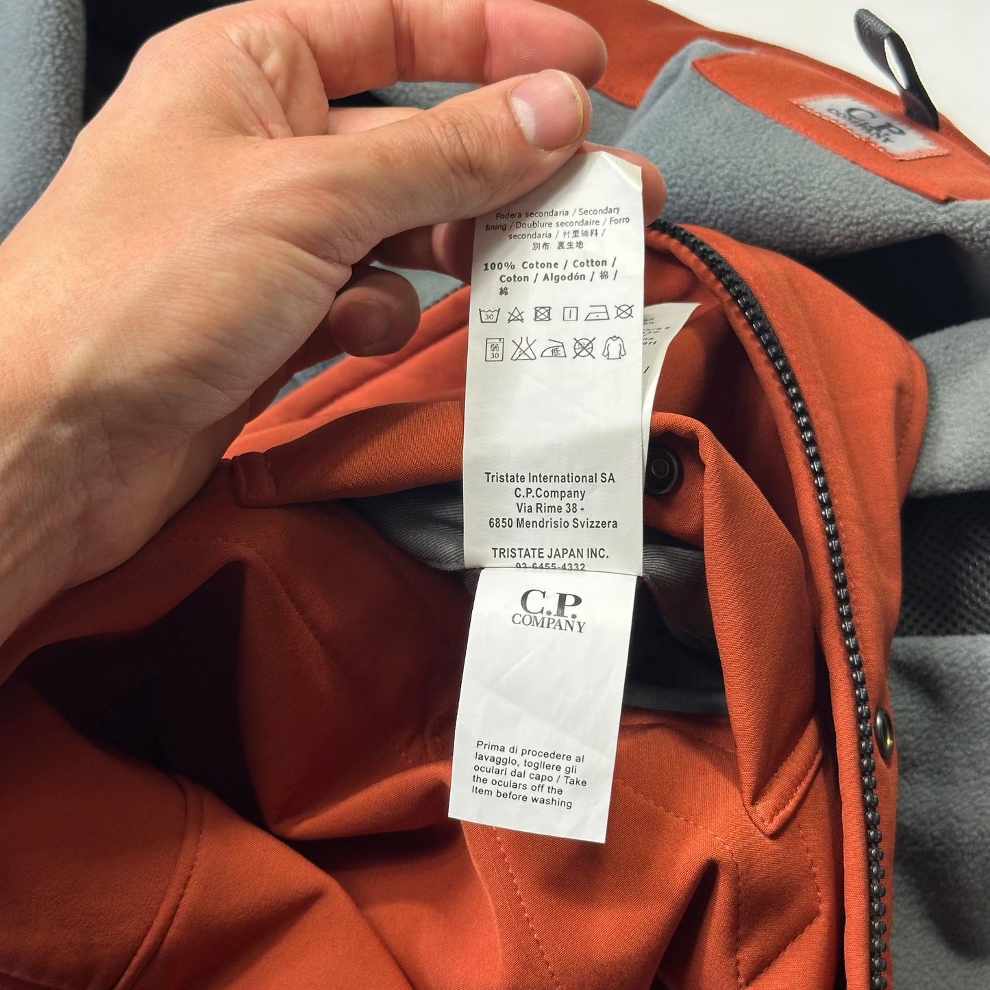 CP Company Orange Soft Shell Lens Bomber Jacket - IT48 (M)