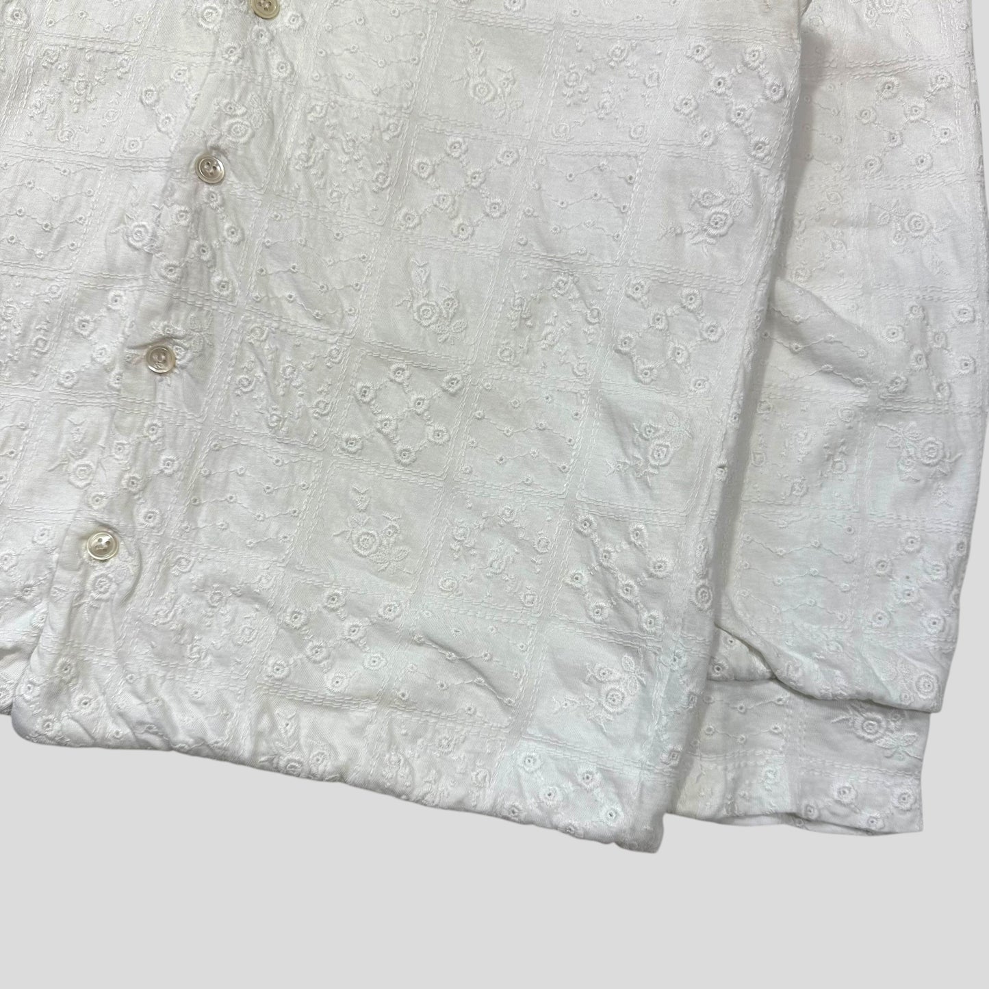Comme Des Garçons Tricot Reversible Broderie Floral Shirt - S