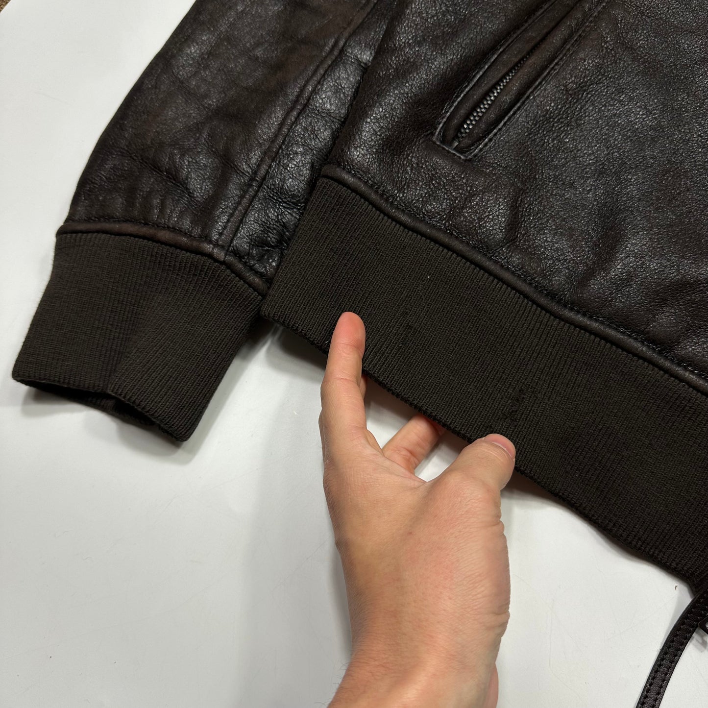 Prada Milano 00’s Leather Sheepskin Fur Full Lined Bomber Jacket - IT52 (L)