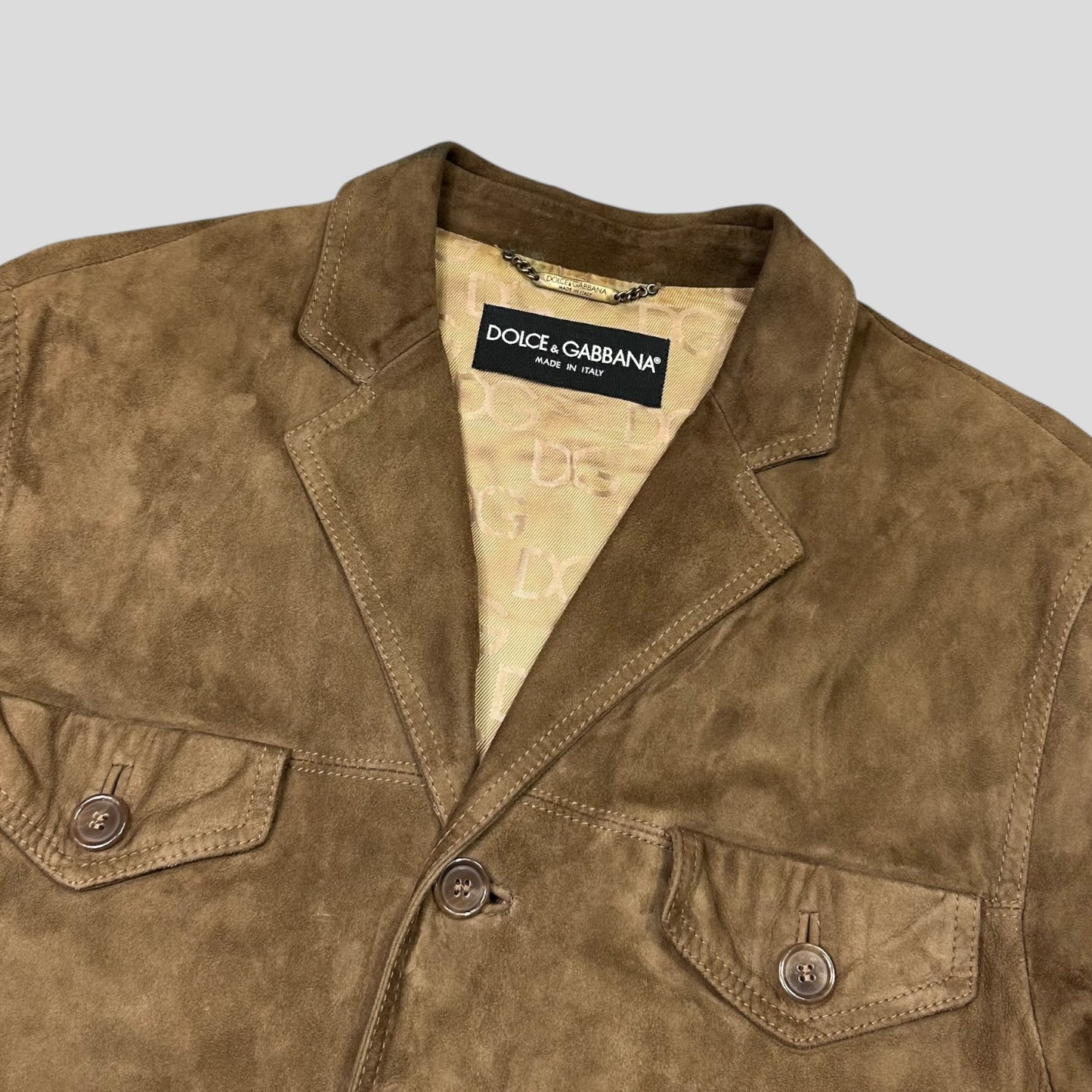 Dolce & Gabanna 00’s Goatskin Suede Leather Western Jacket - IT54