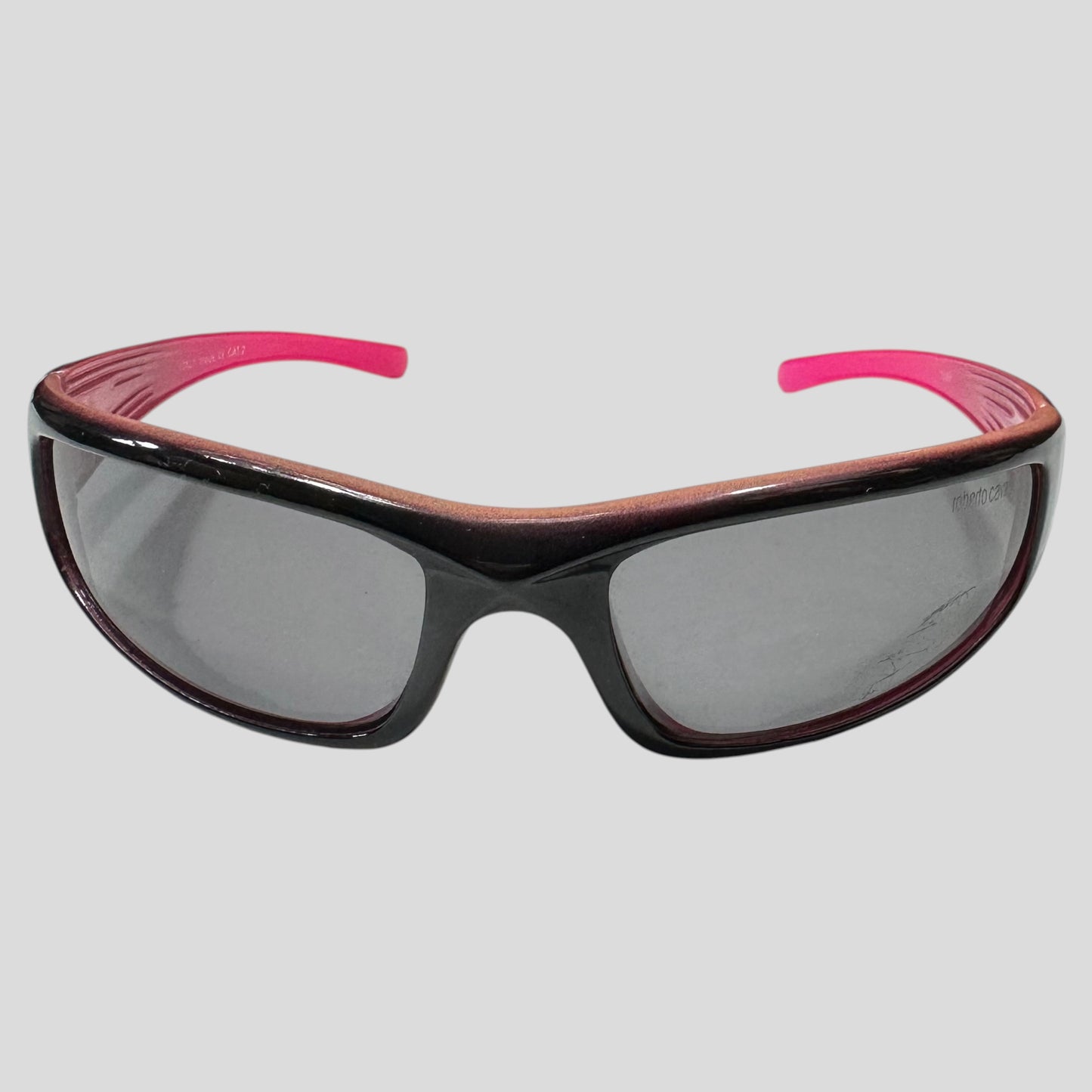 Roberto Cavalli 00’s Hot Pink Gradient Wraparound Sunglasses