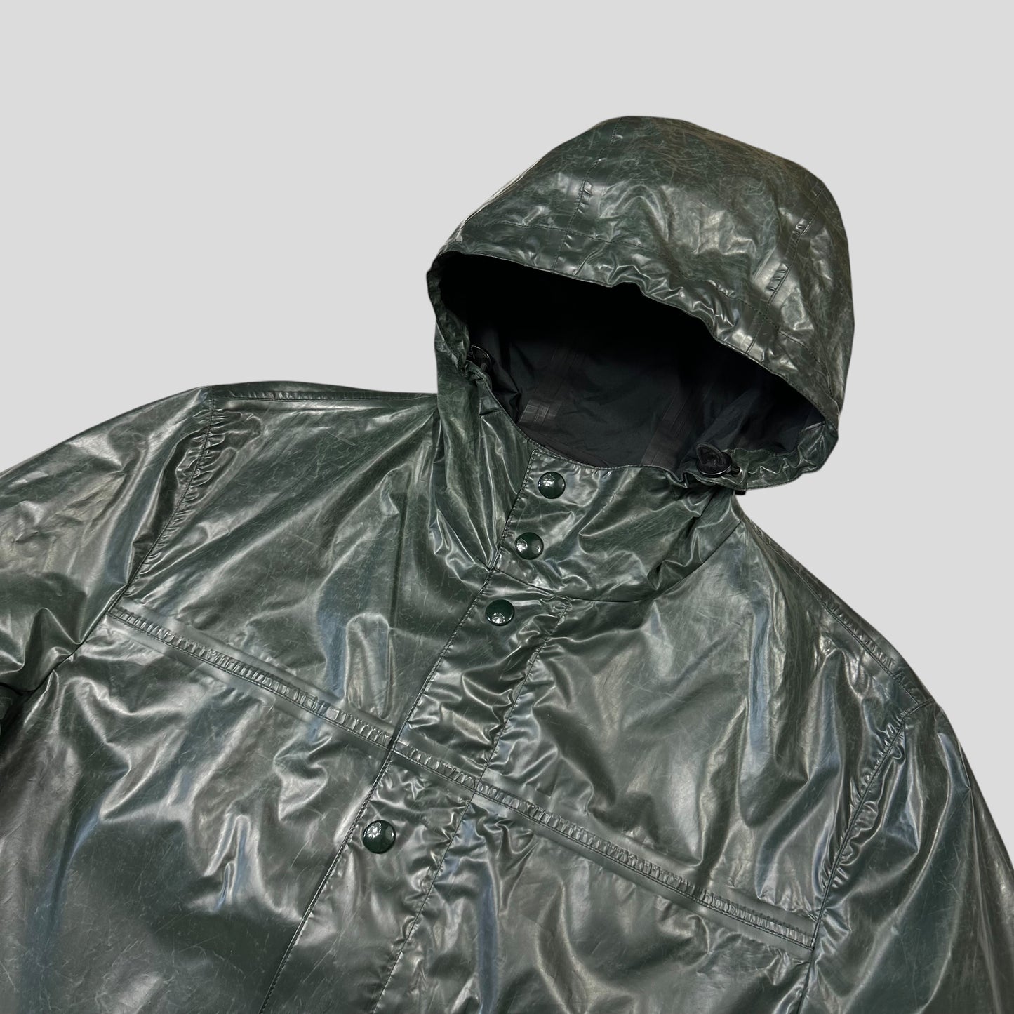 Prada Milano 2015 Taped Seam Toffee Wrapper Technical Jacket - IT50