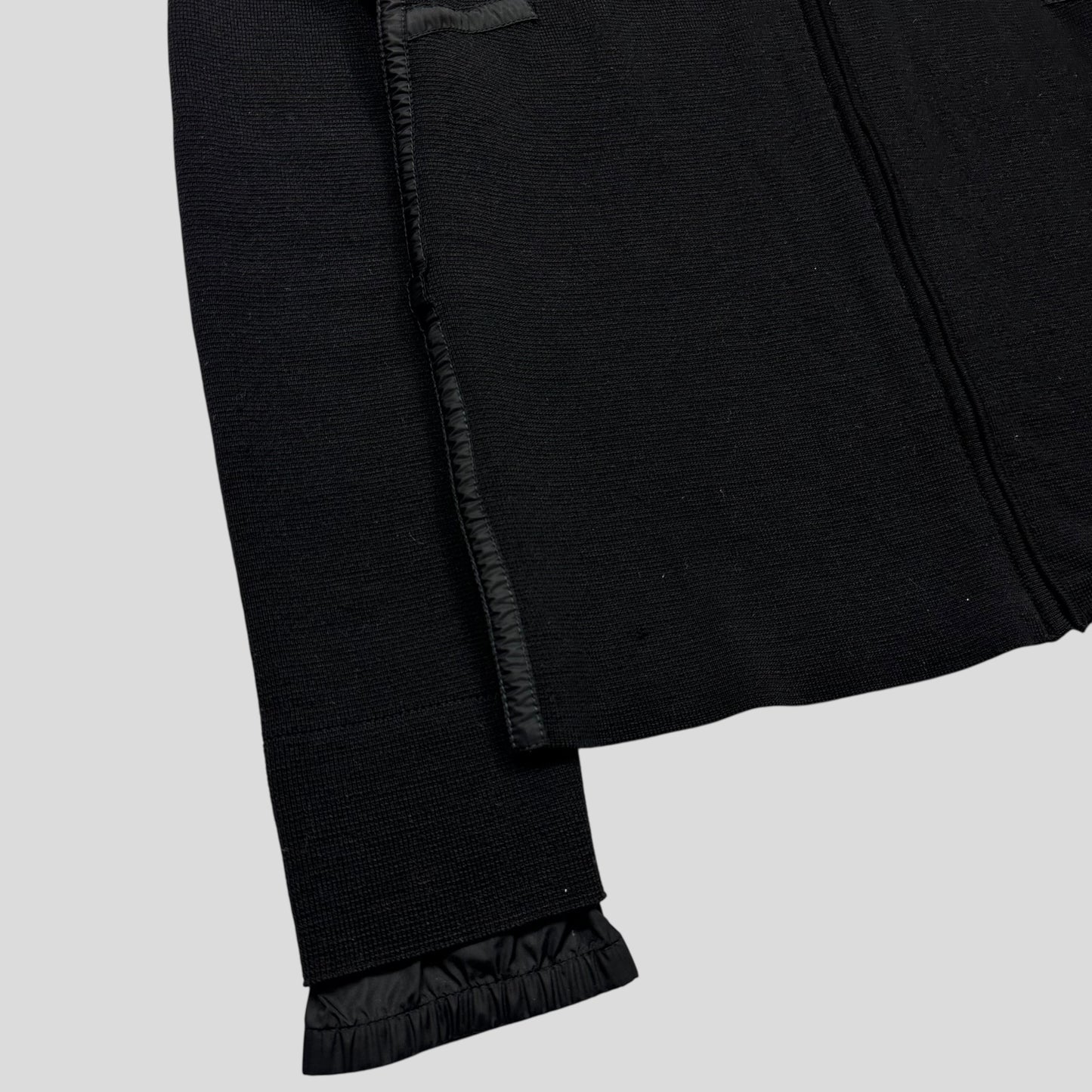 Prada Sport AW00 Ninja Hood Nylon Panel Tech Knit Cardigan - XS/S