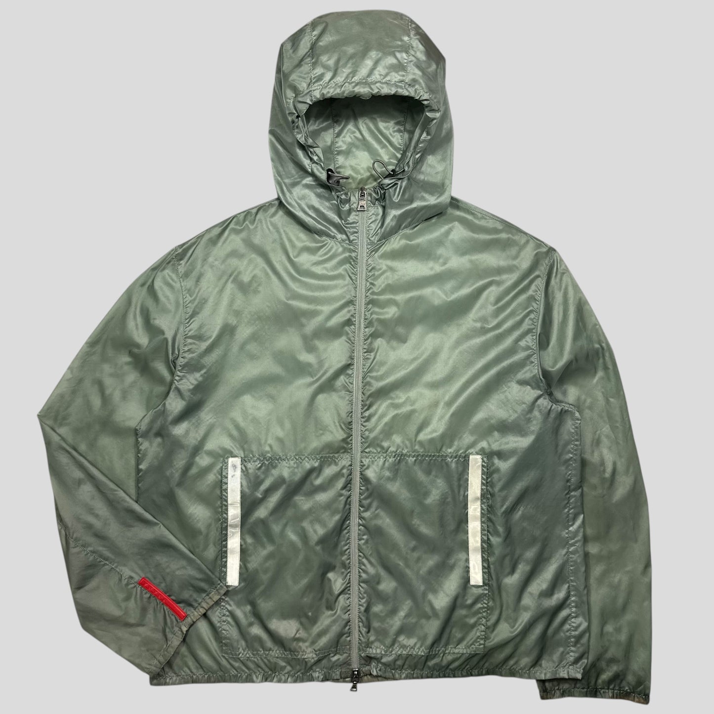 Prada Sport SS00 Transparent Jade Nylon Reflective Jacket - IT50