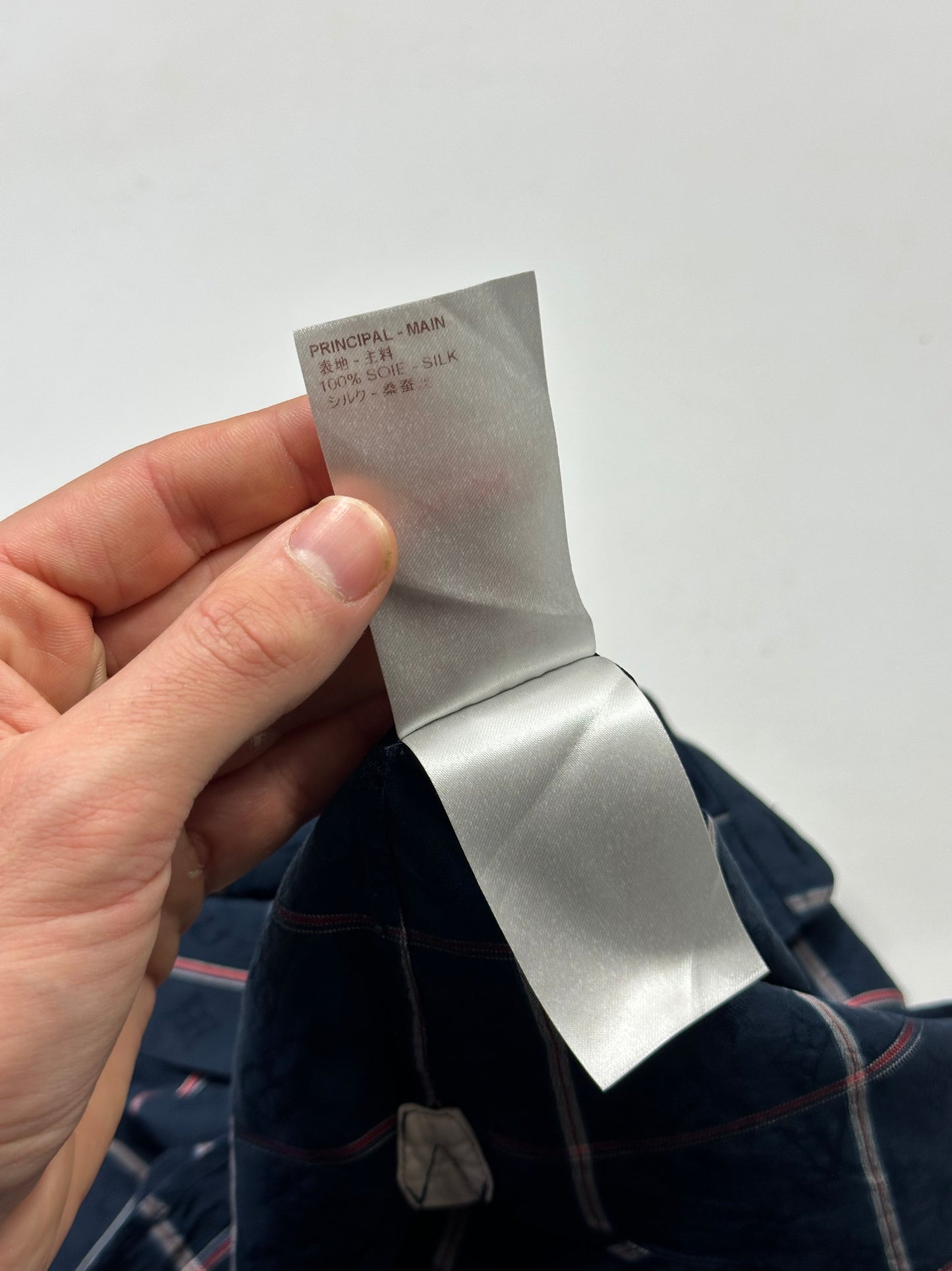 Louis Vuitton Monogram Plaid Checkered Silk Shirt - S