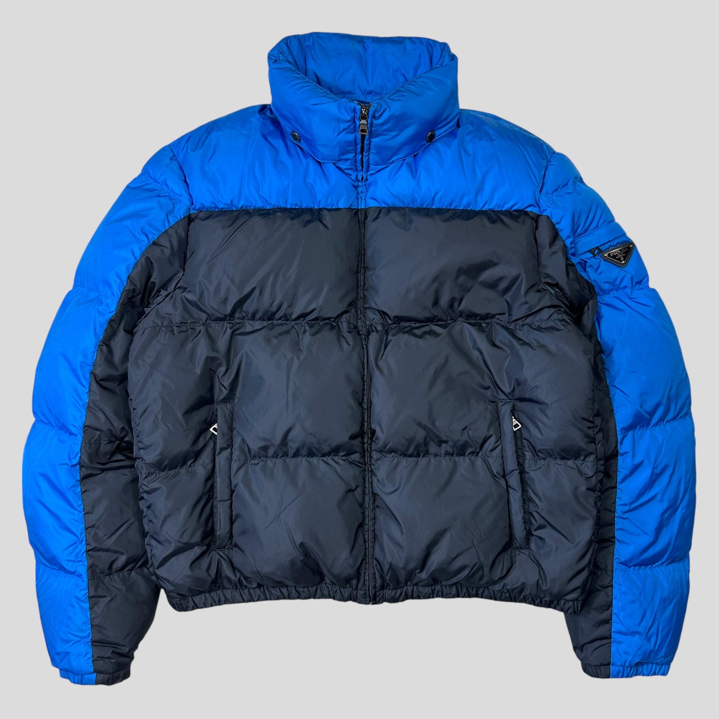 Prada 2012 Plaque Logo Bi-colour Nylon Goose Down Puffer Jacket - IT56 (L/XL)