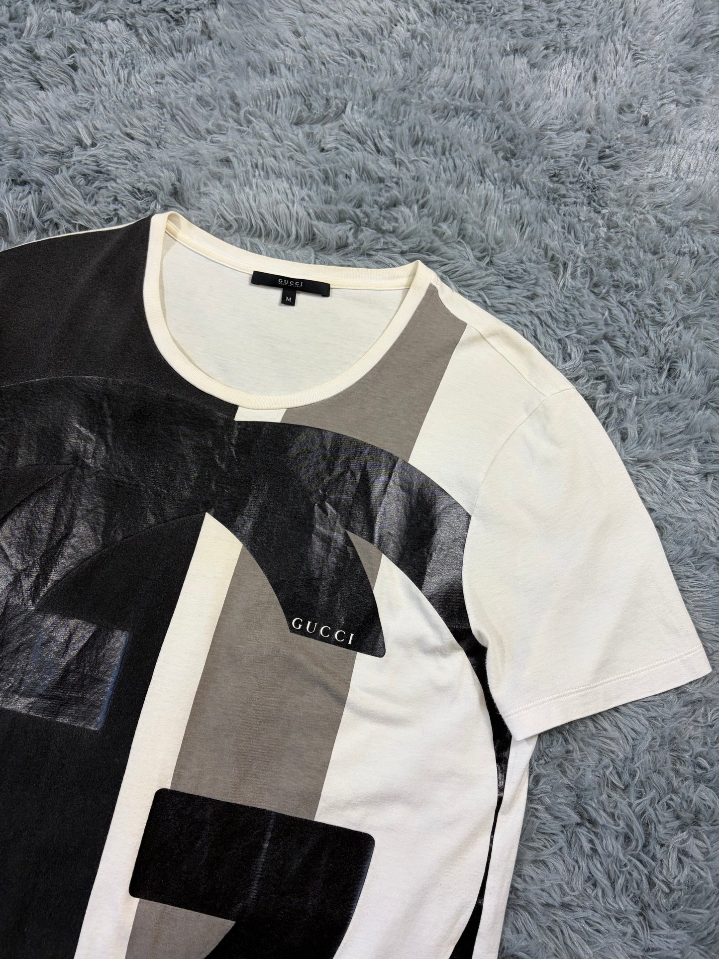 Gucci by Frida Giannini 2009 Giant GG Logo Colourblock T-Shirt - M