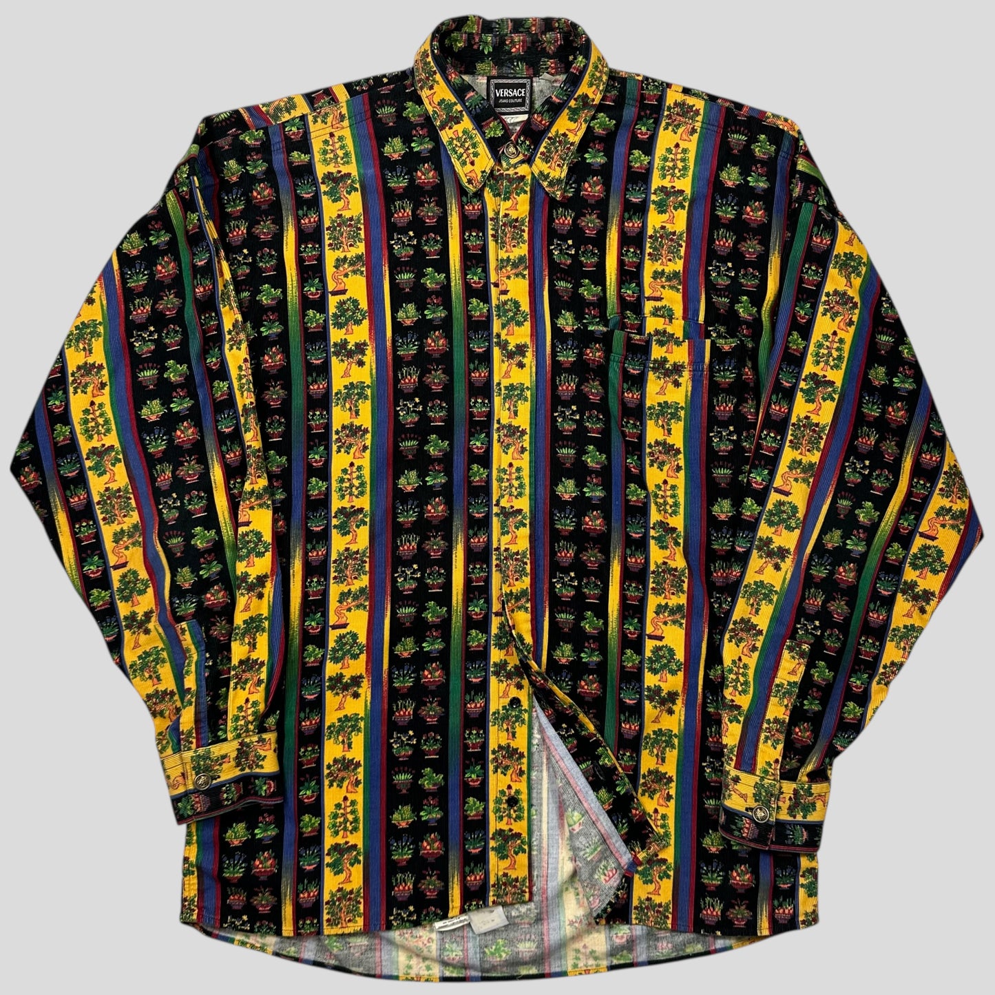 Versace Jeans Couture 1990’s Bonsai Plants Corduroy Shirt - M (L/XL)