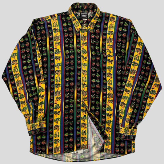 Versace Jeans Couture 1990’s Bonsai Plants Corduroy Shirt - M (L/XL)