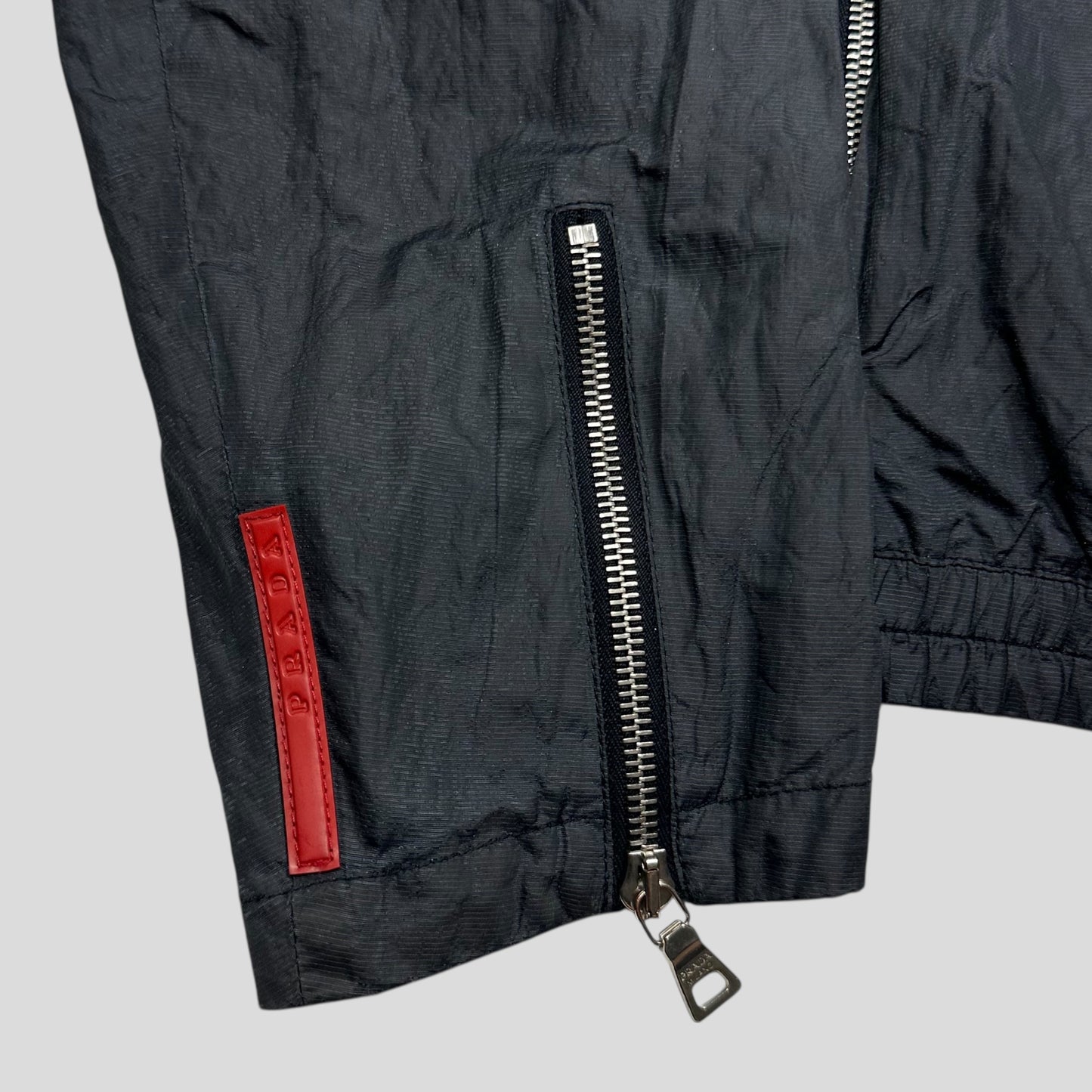 Prada Sport 00’s Metal Nylon + Leather Moto Biker Jacket - IT50 (M)