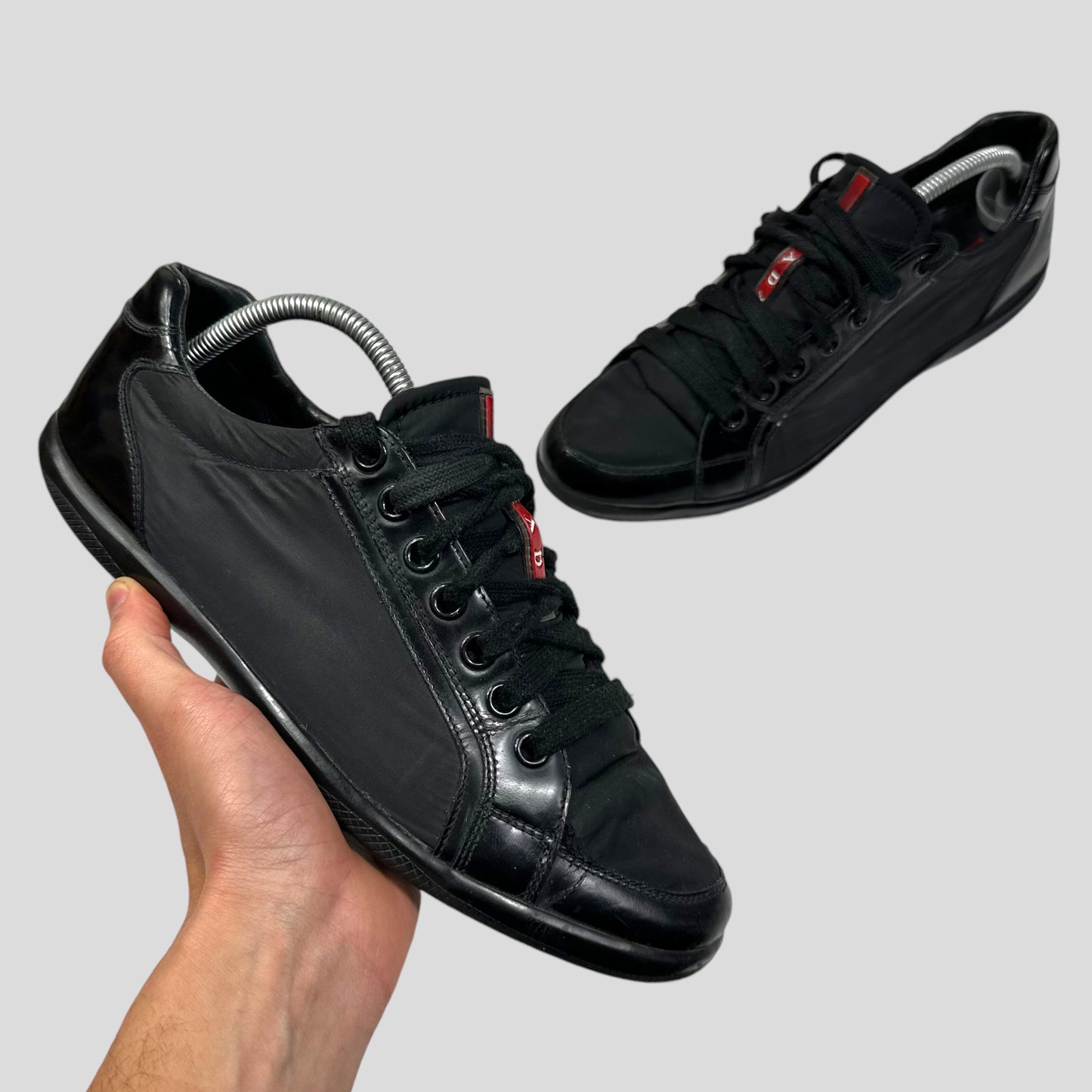 Prada Sport Leather & Nylon Low Trainer - UK9