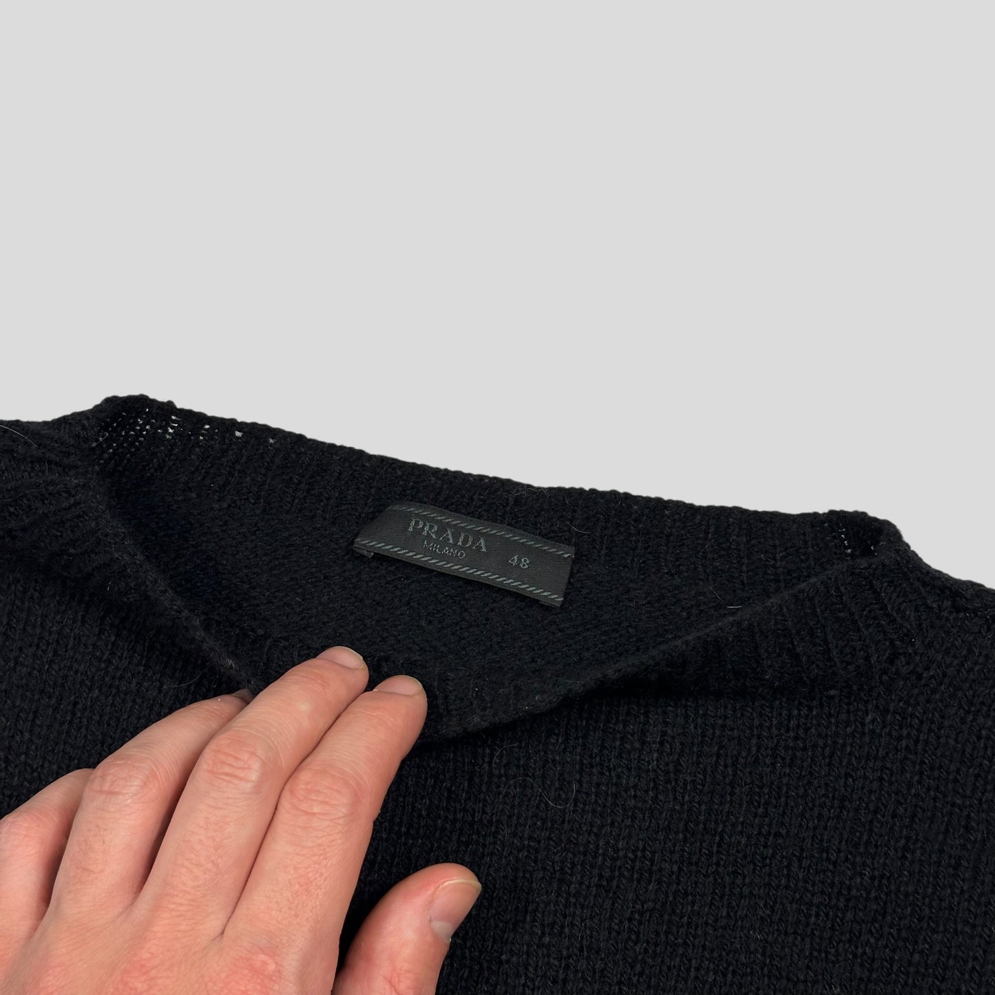 Prada 2018 Heavy Virgin Wool Rainbow Stripe Crewneck Knit - M