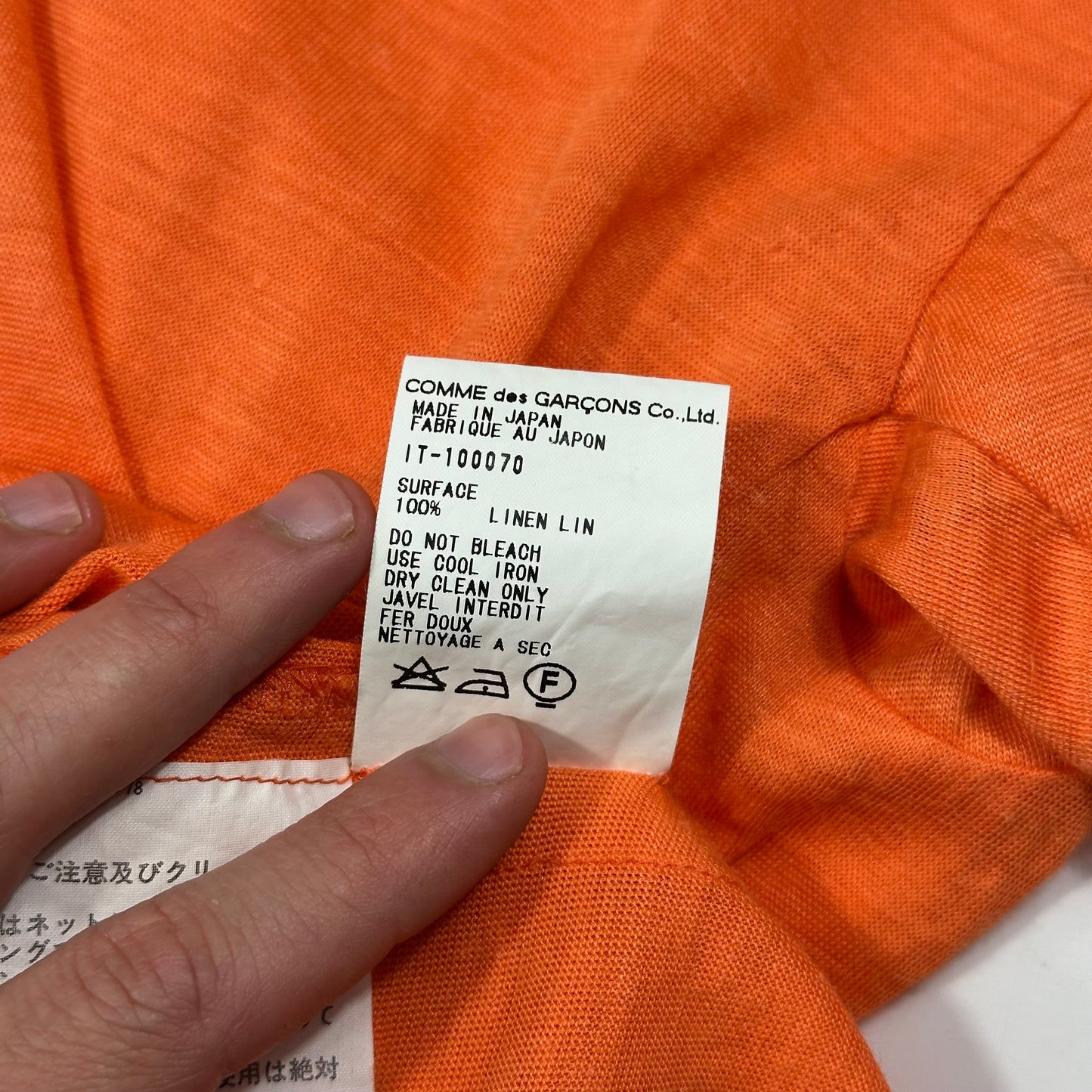 Comme Des Garçons Homme Homme 1998 Linen Sport T-shirt - S