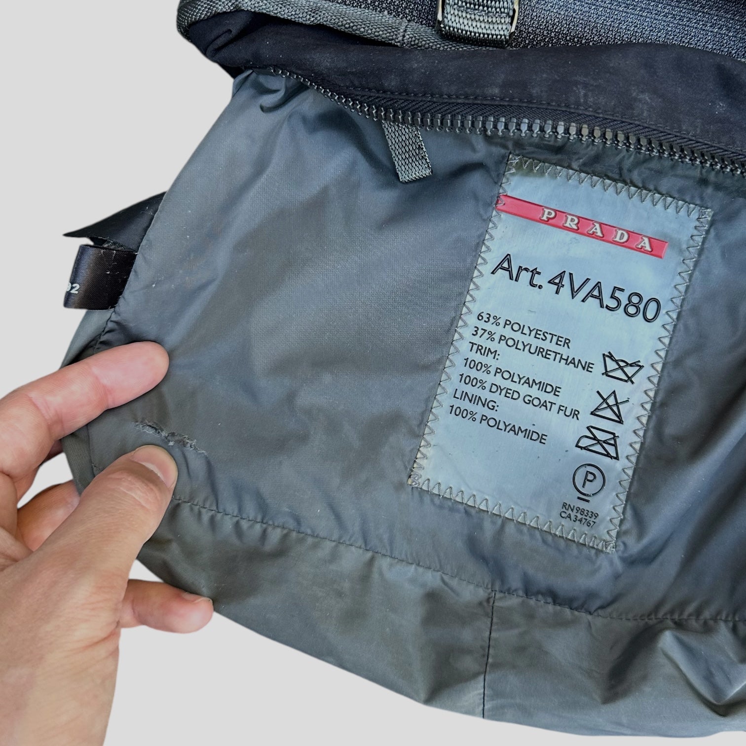 Prada Sport 2004 Eskimo Goat Fur Technical Handbag – Warmwaves