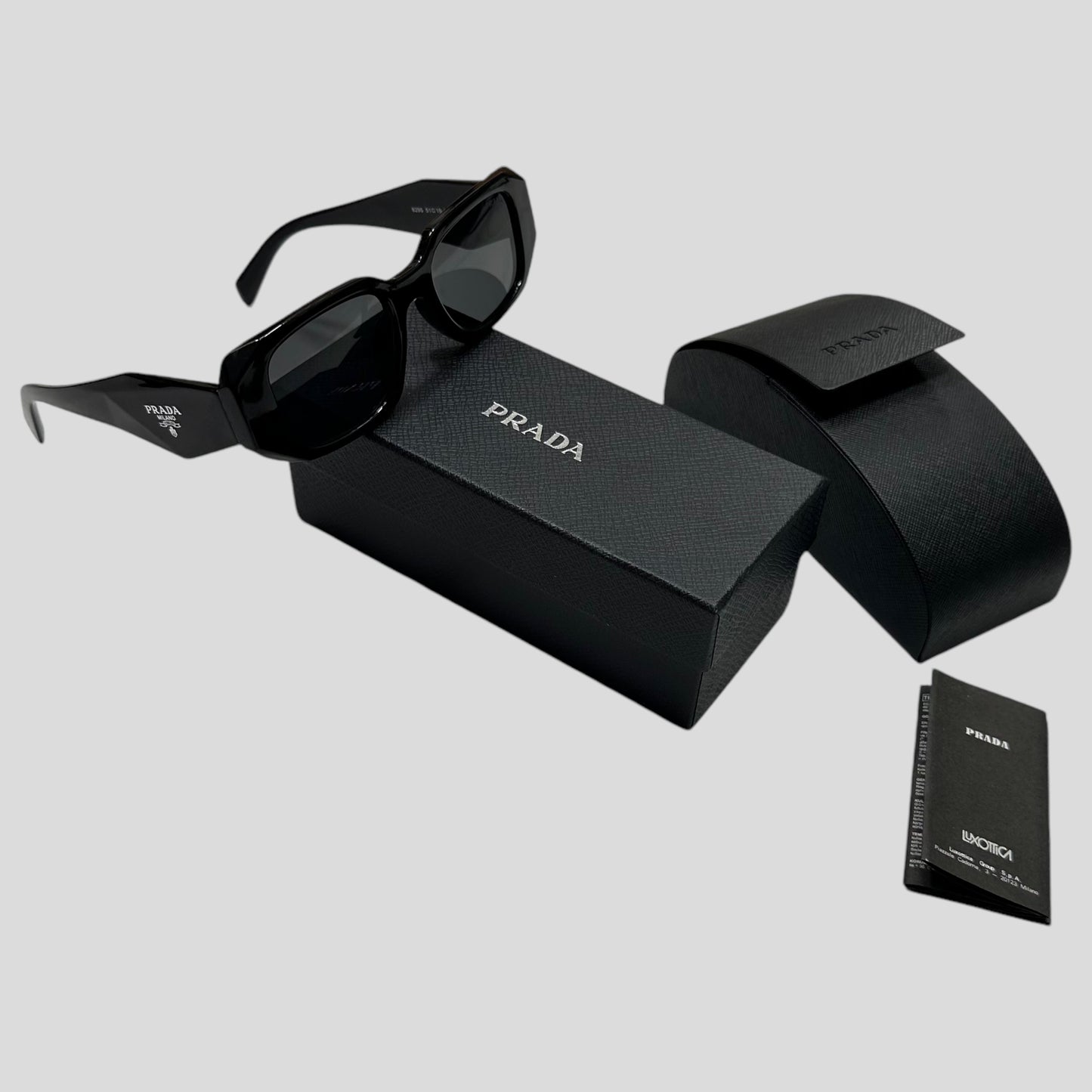 Prada Milano Square Frame Logo Sunglasses