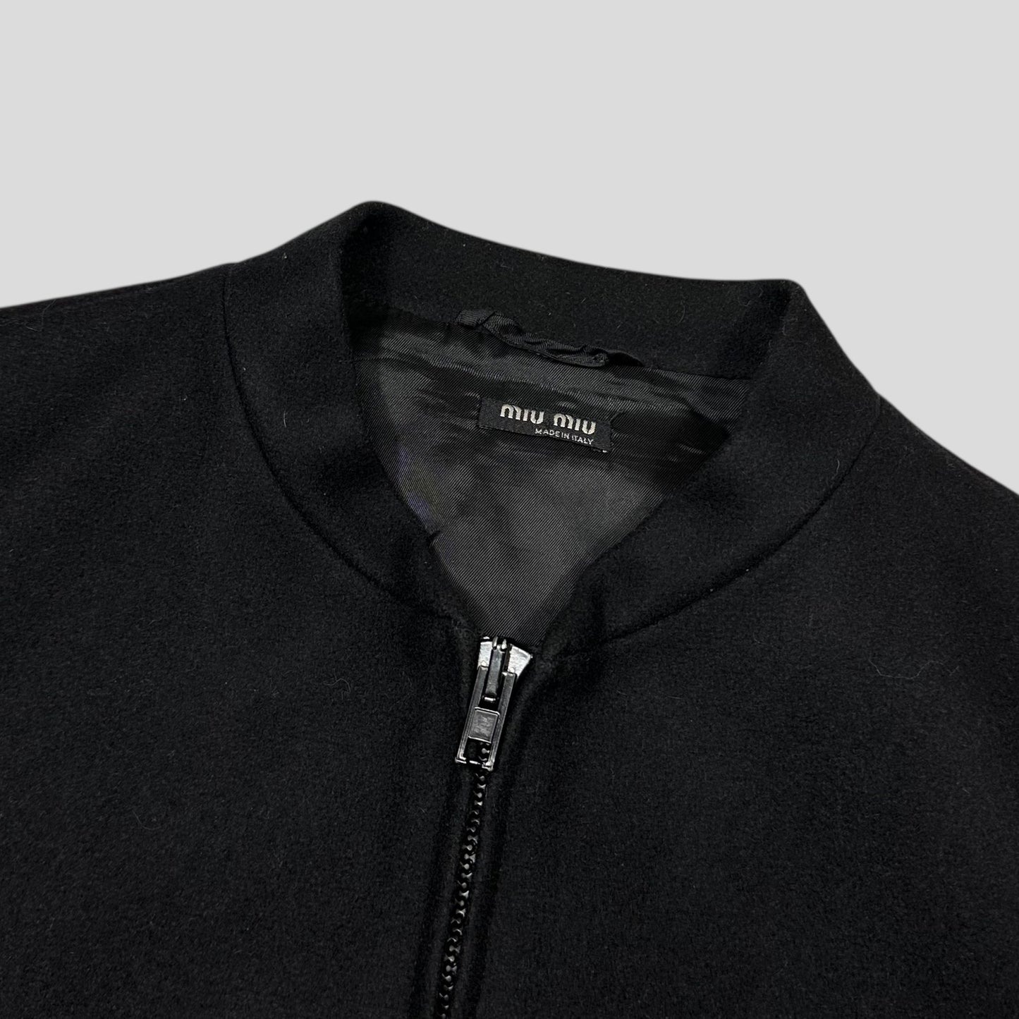 Miu Miu 2008 Wool & Nylon Boxy Bomber Jacket - IT48 (M/L)