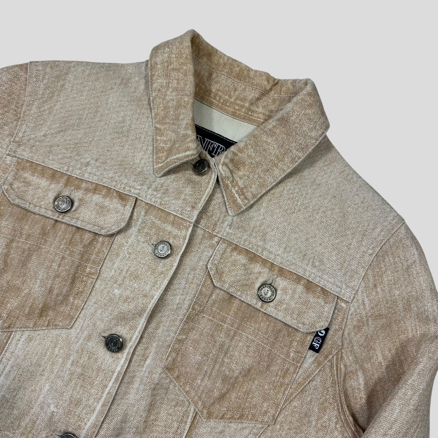 Gianfranco Ferre 90’s Sublimation Acid Wash Hemp Jacket - XS/S